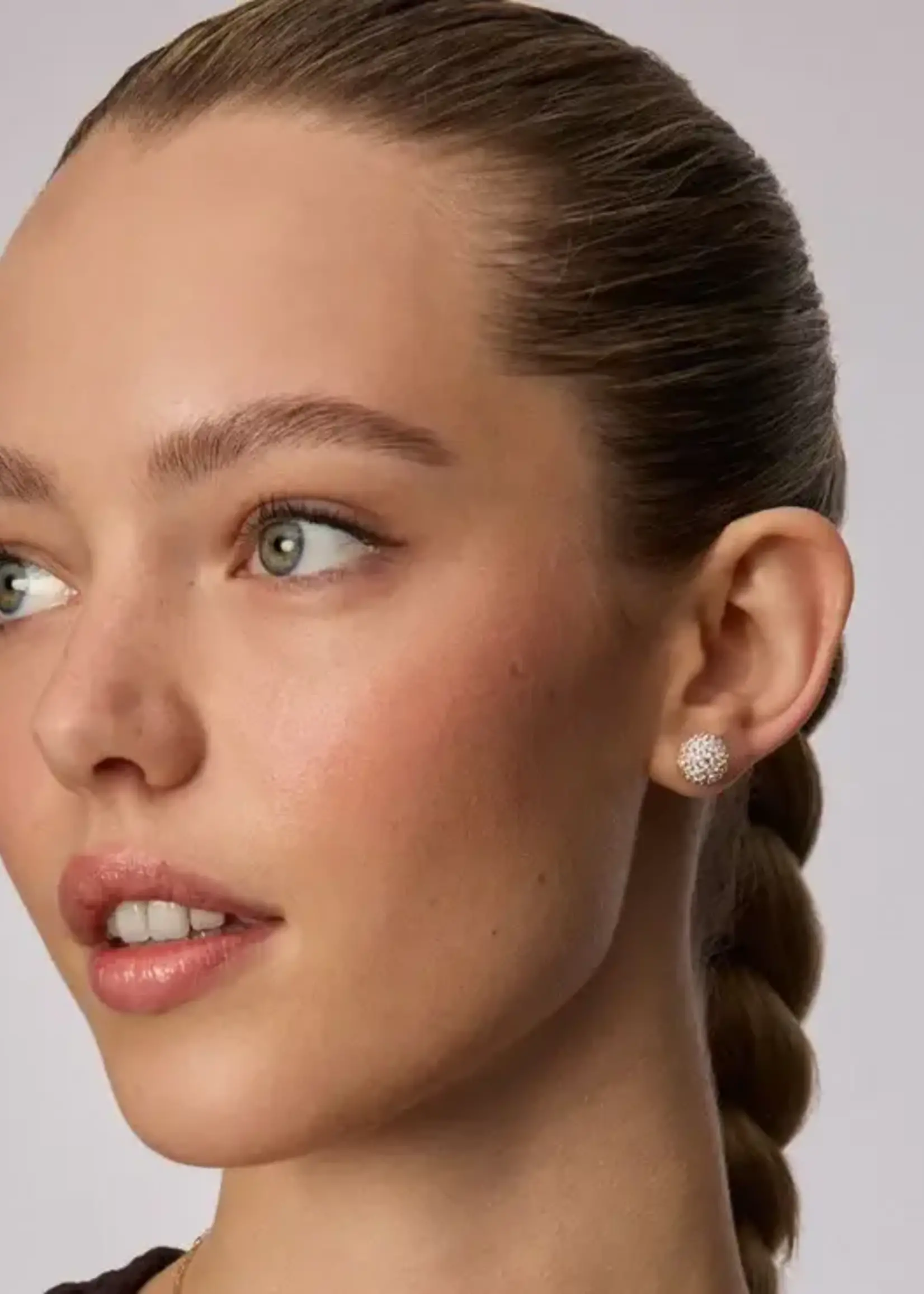 Hillberg & Berk Champagne Sparkle Ball™ Stud Earrings