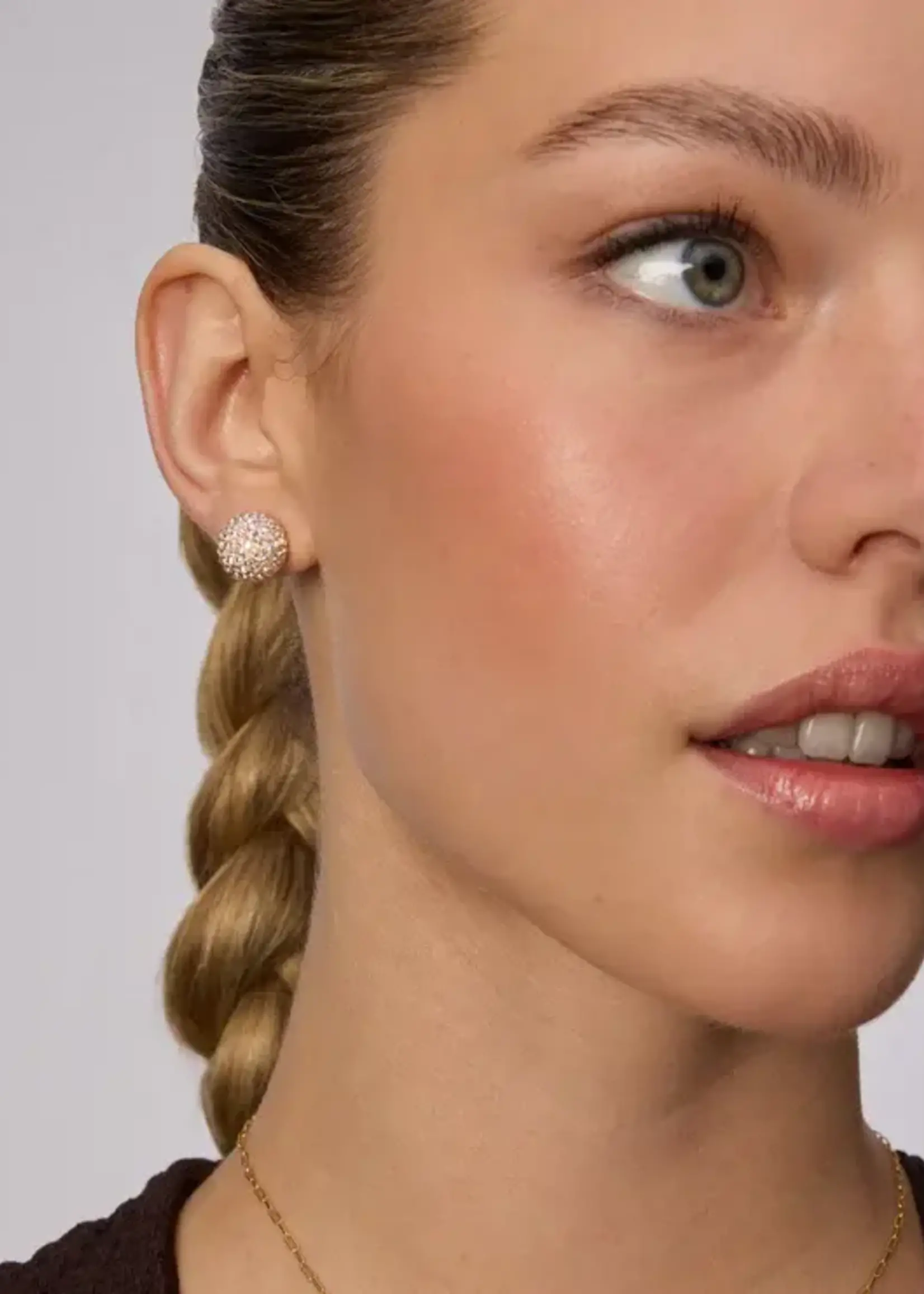 Hillberg & Berk Champagne Sparkle Ball™ Stud Earrings