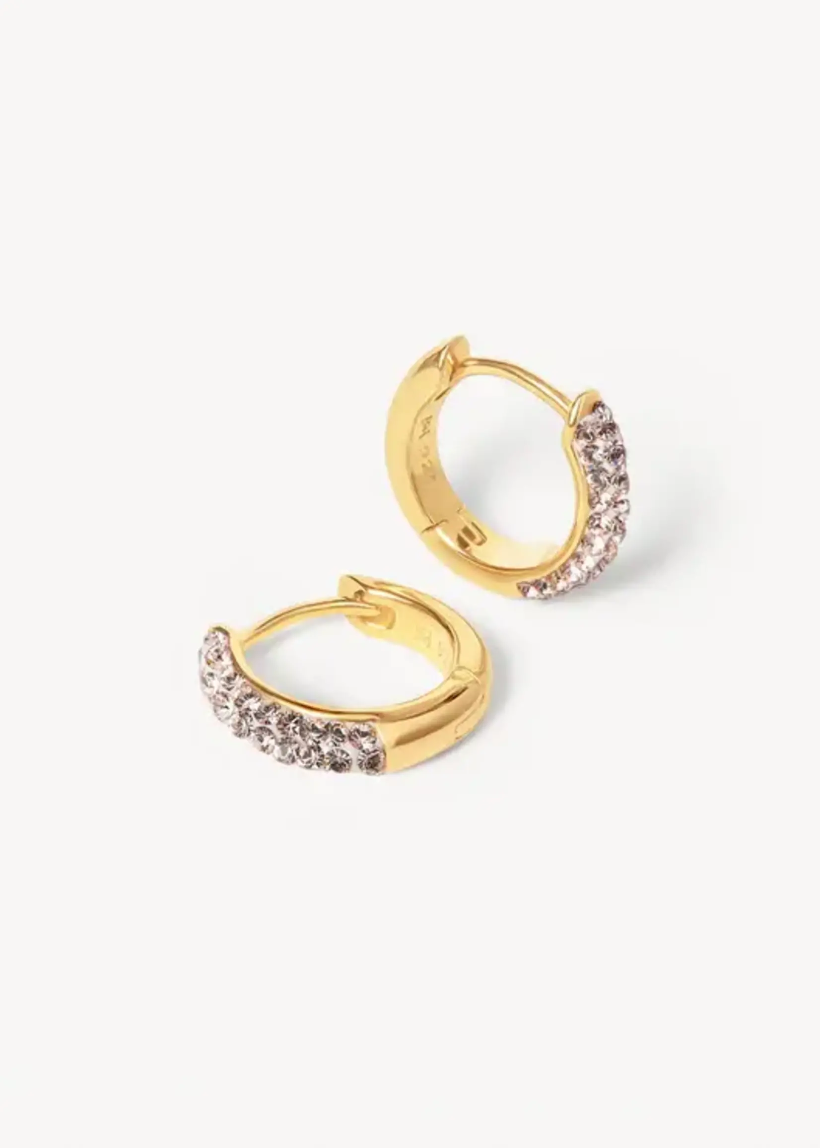 Hillberg & Berk Champagne Always On Sparkle Hoop Earring