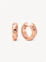 Hillberg & Berk Starburst Sparkle Reversible Hoop Earrings