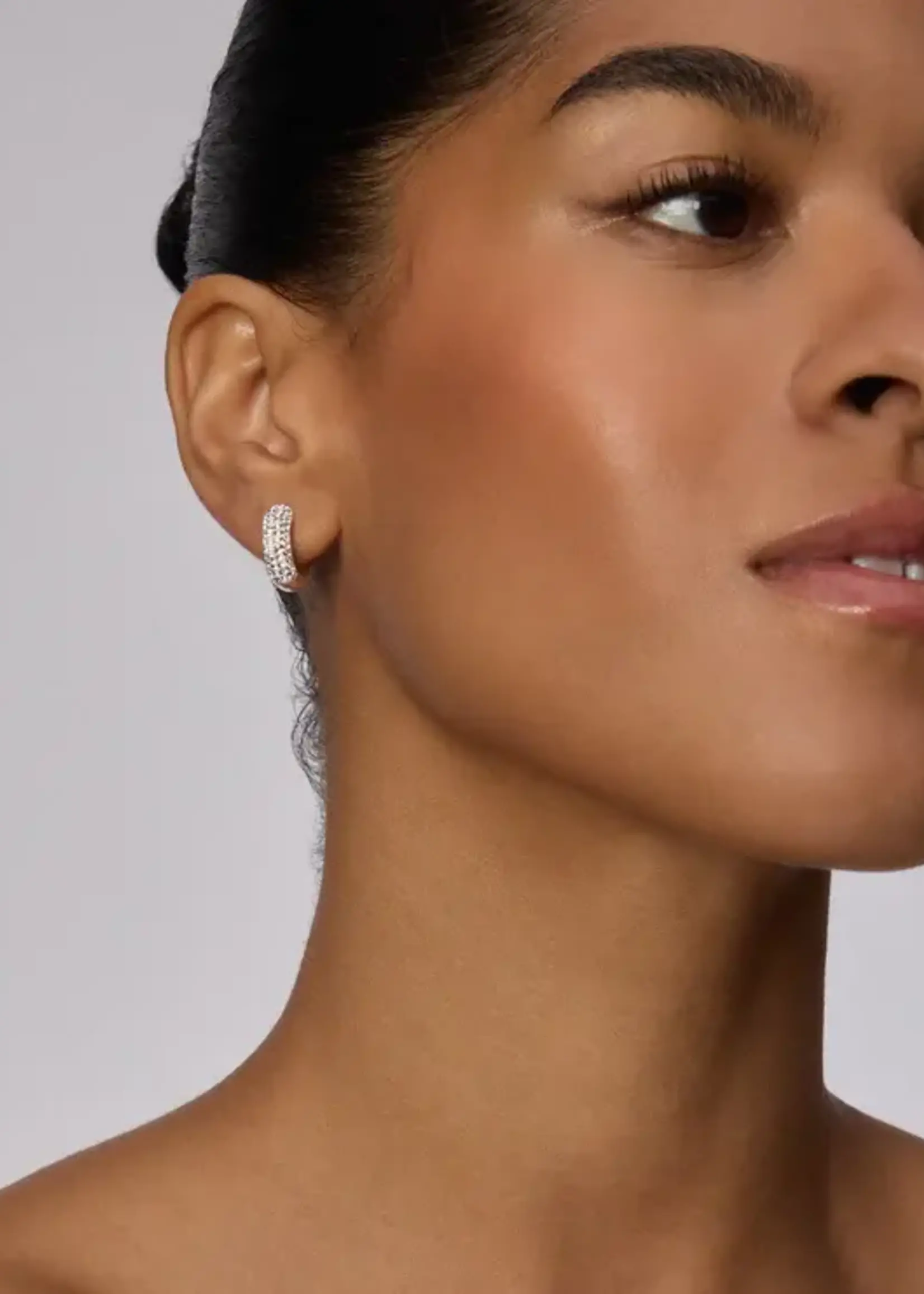 Hillberg & Berk Starburst Sparkle Reversible Hoop Earrings