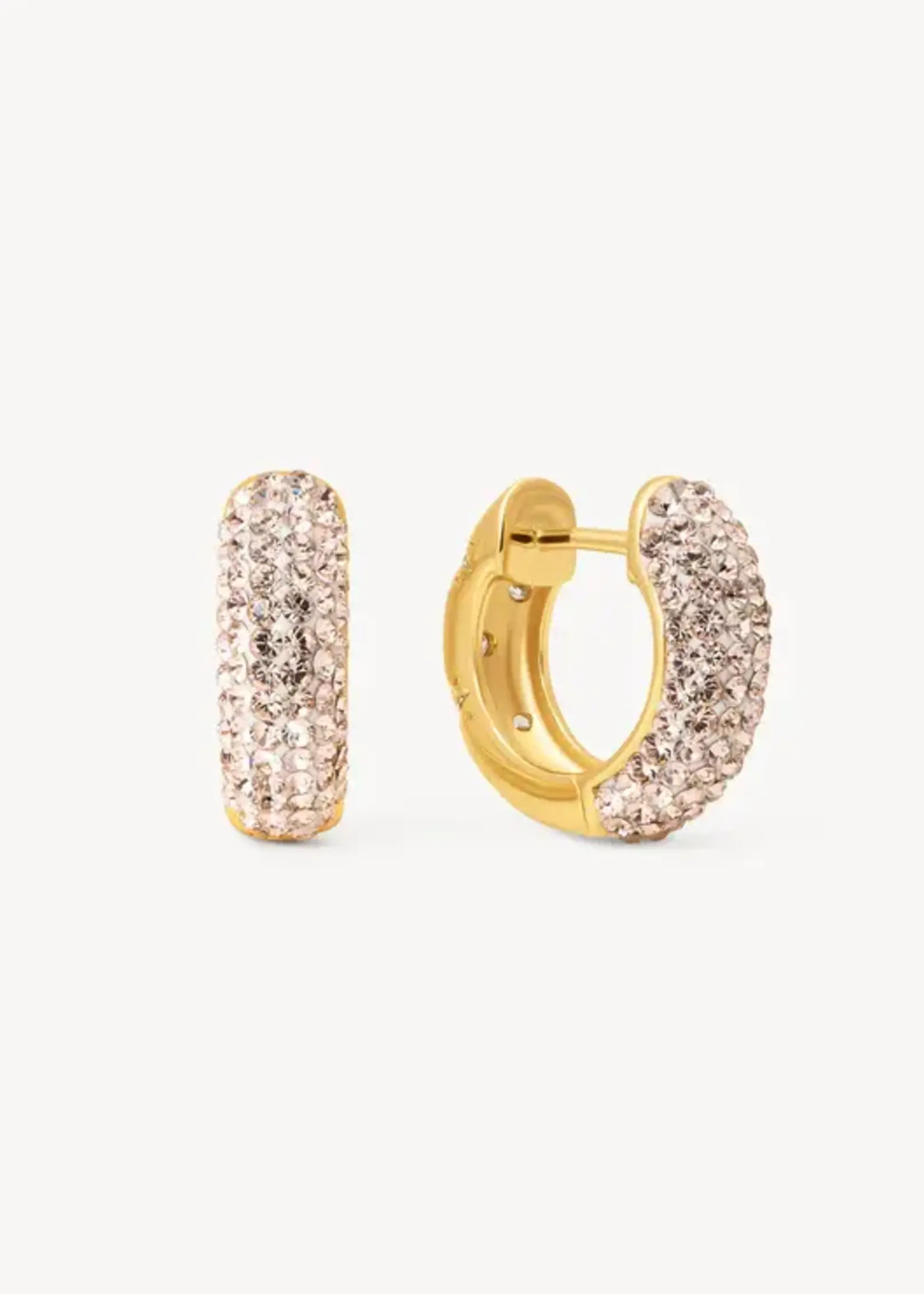 Hillberg & Berk Starburst Sparkle Reversible Hoop Earrings
