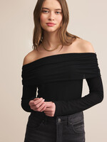 Z SUPPLY Whimsy Off Shoulder Mesh Top