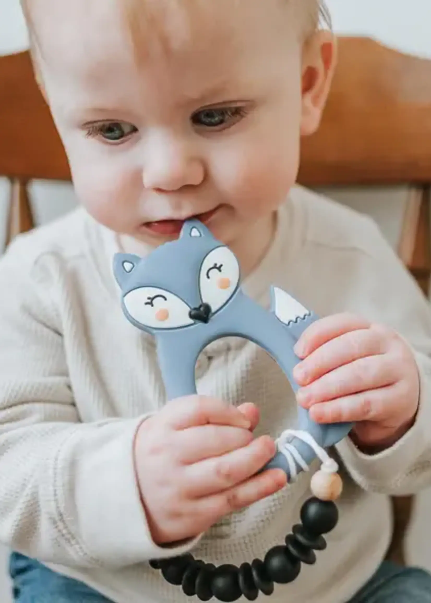Little Cheeks FOX Teether & Clip