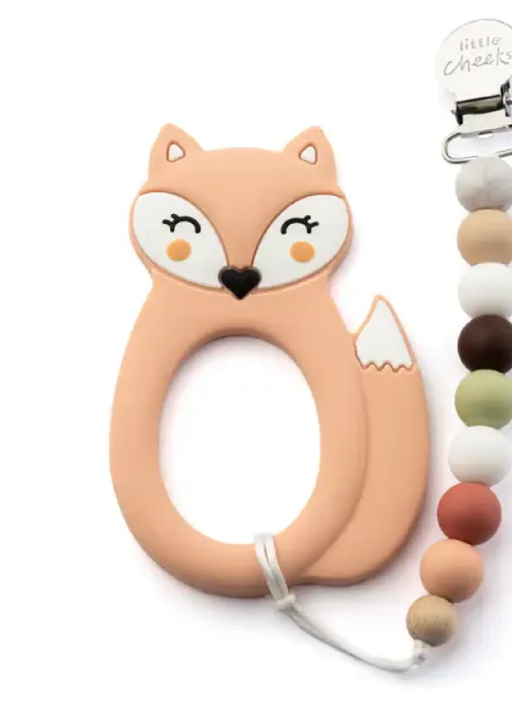Little Cheeks FOX Teether & Clip