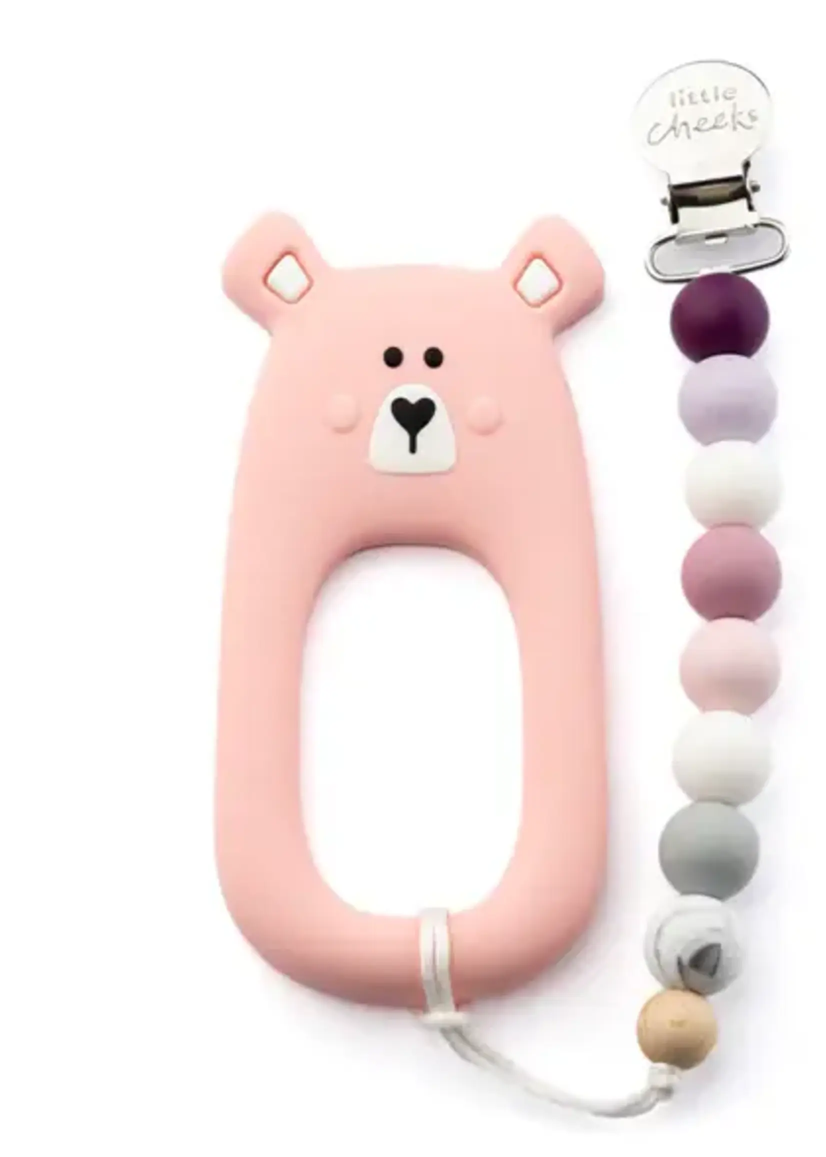Little Cheeks BEAR Teether & Clip