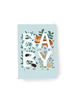 Pedaller Designs Woodland Animals Baby Mini Card