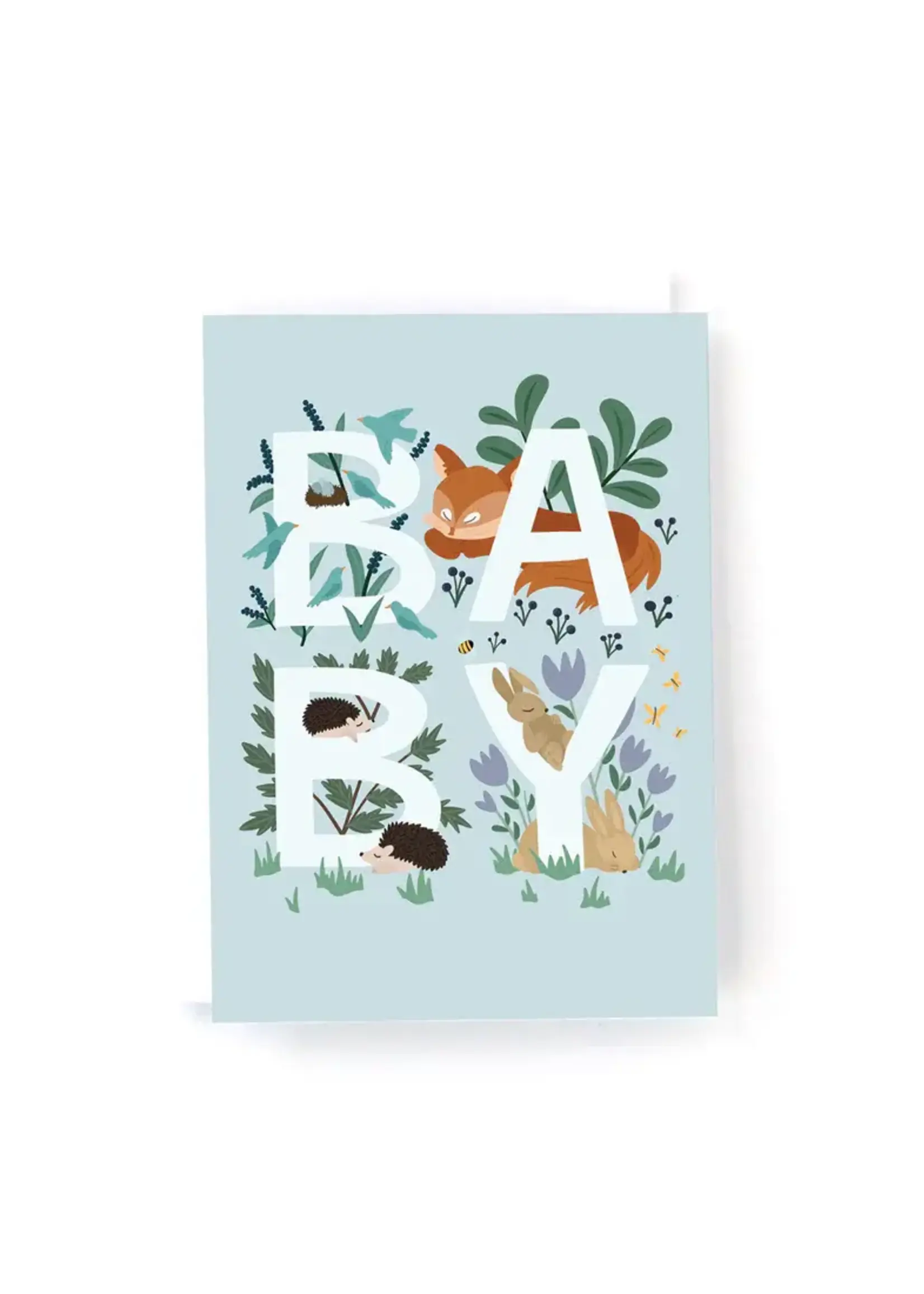 Pedaller Designs Woodland Animals Baby Mini Card