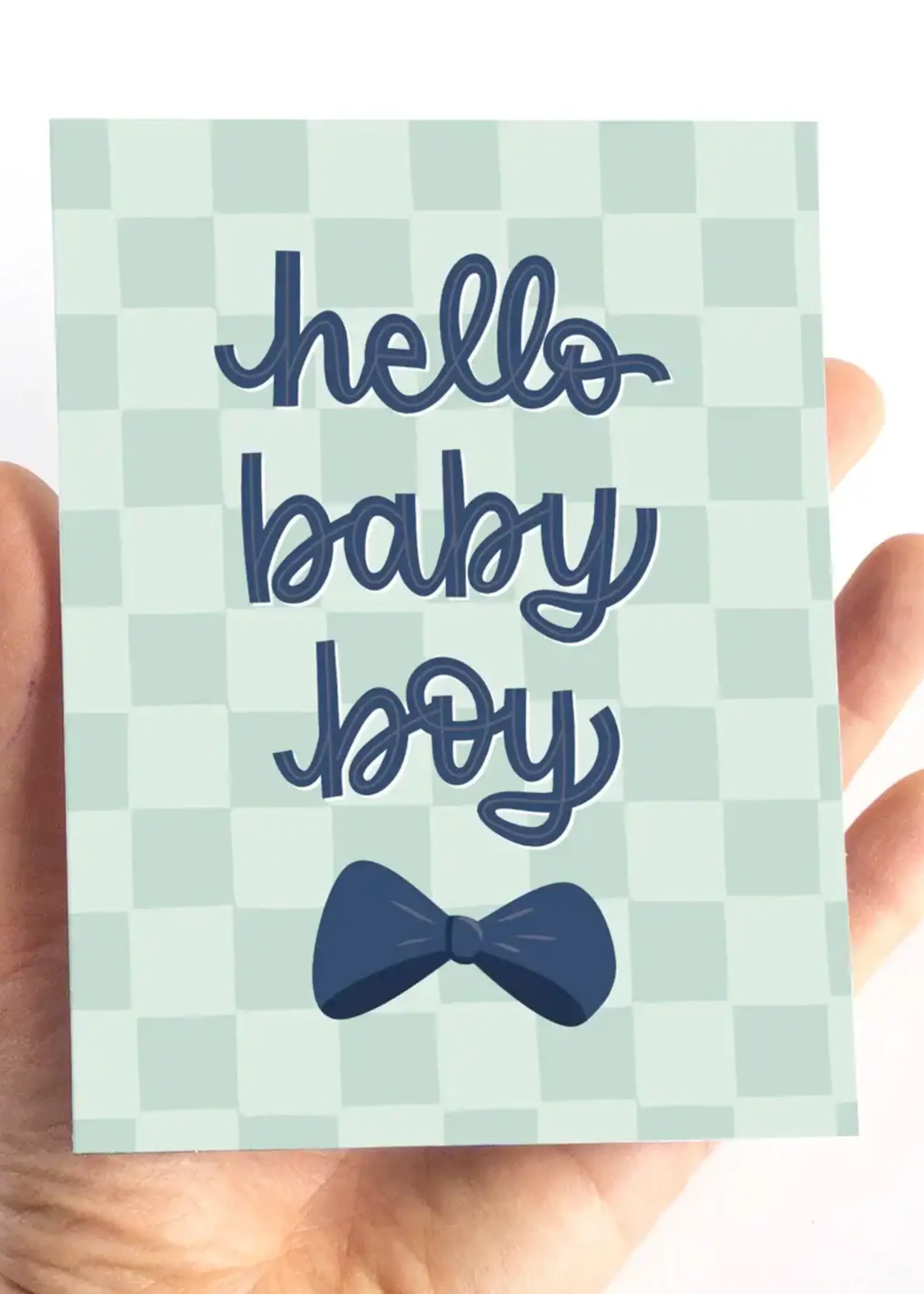 Pedaller Designs Hello Baby Boy Card