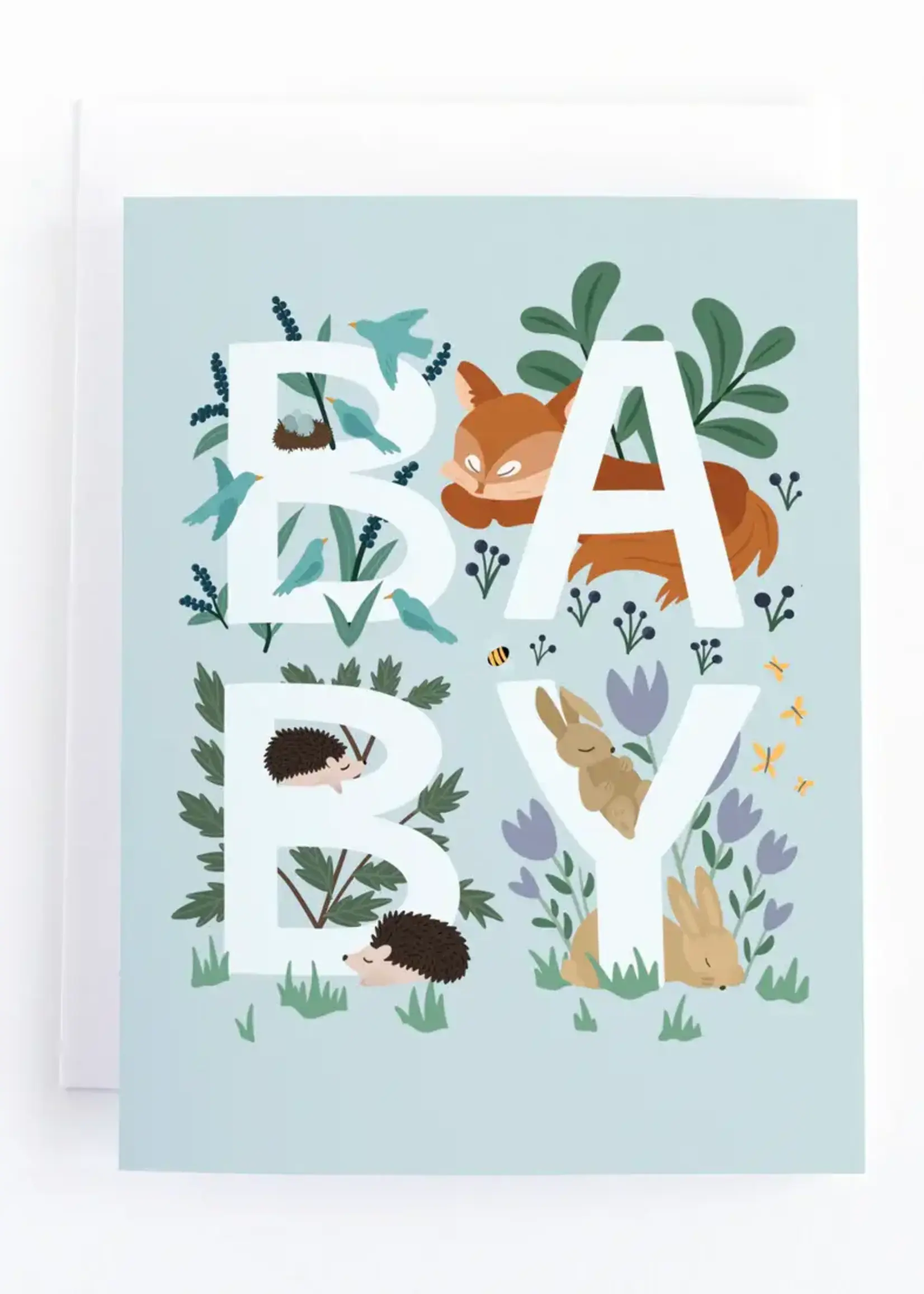 Pedaller Designs Woodland Animals Baby Card
