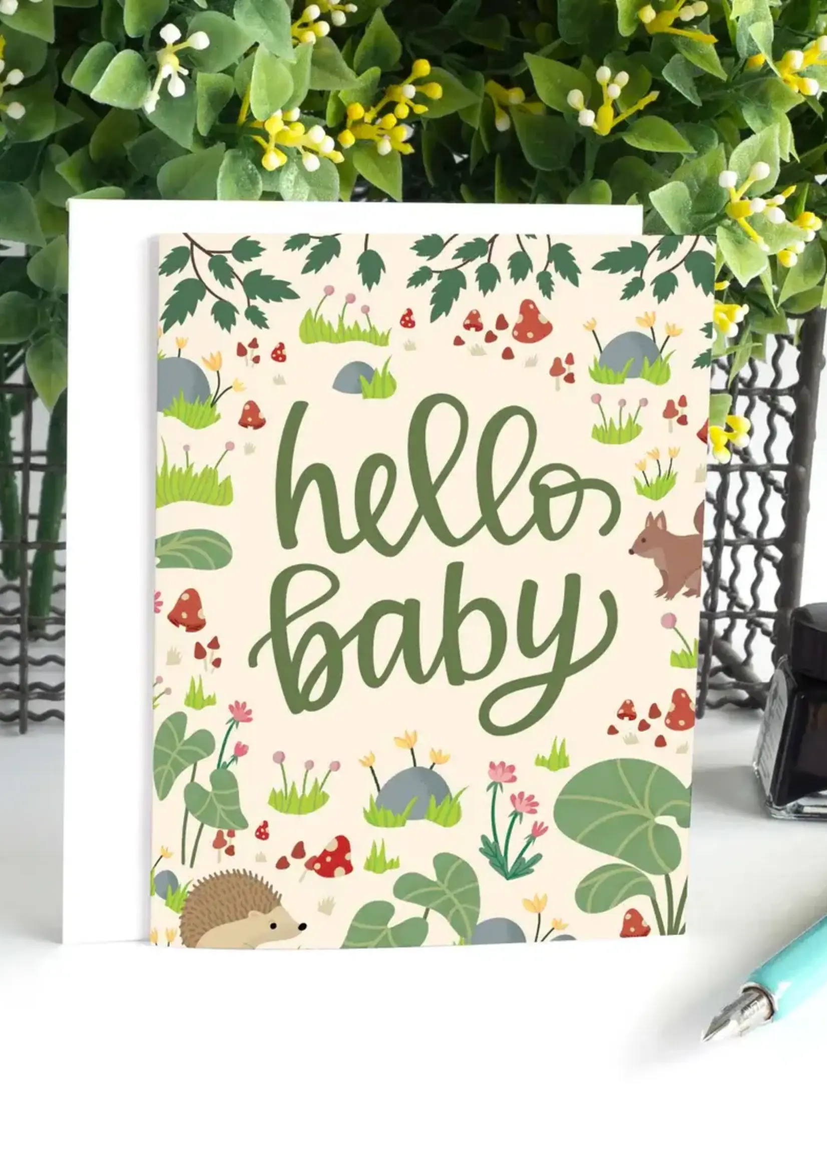 Pedaller Designs Hello Baby Card