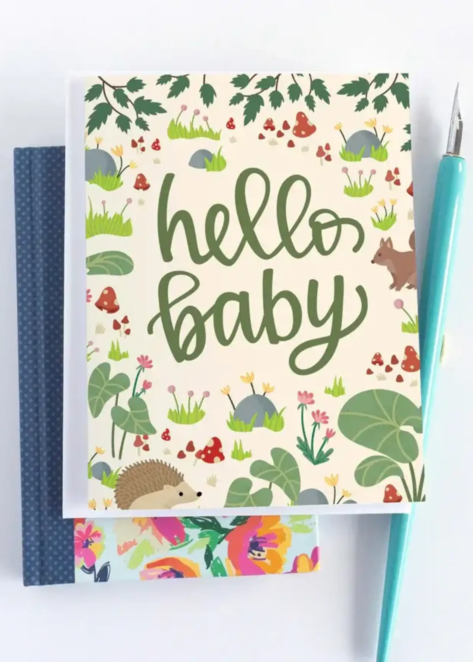 Pedaller Designs Hello Baby Card