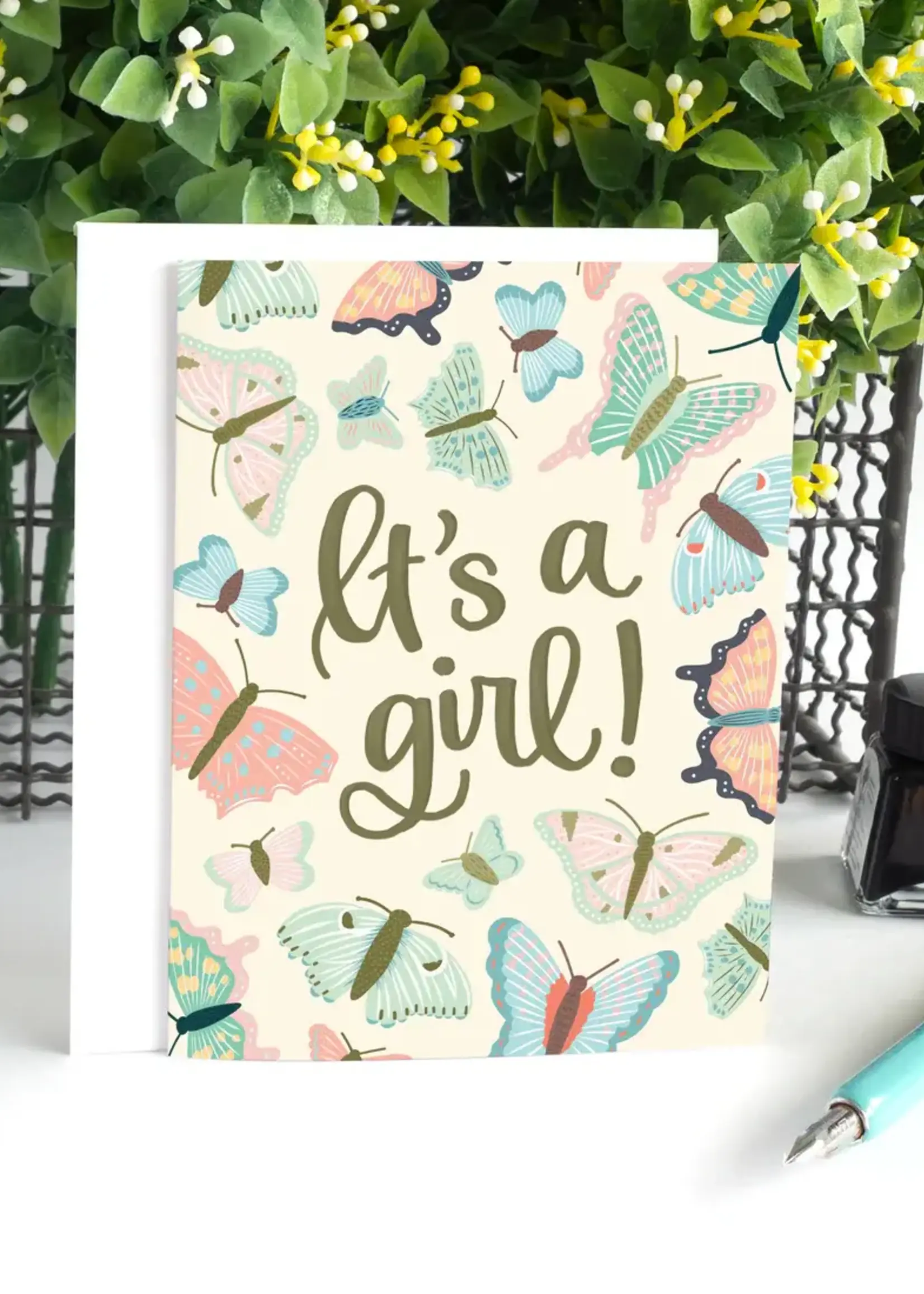 Pedaller Designs It's a Girl Card