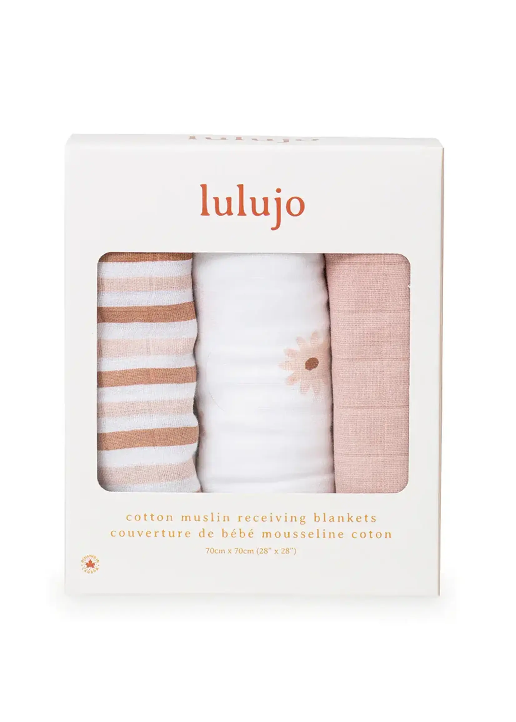Lulujo Baby Receiving Blankets 3 Pack