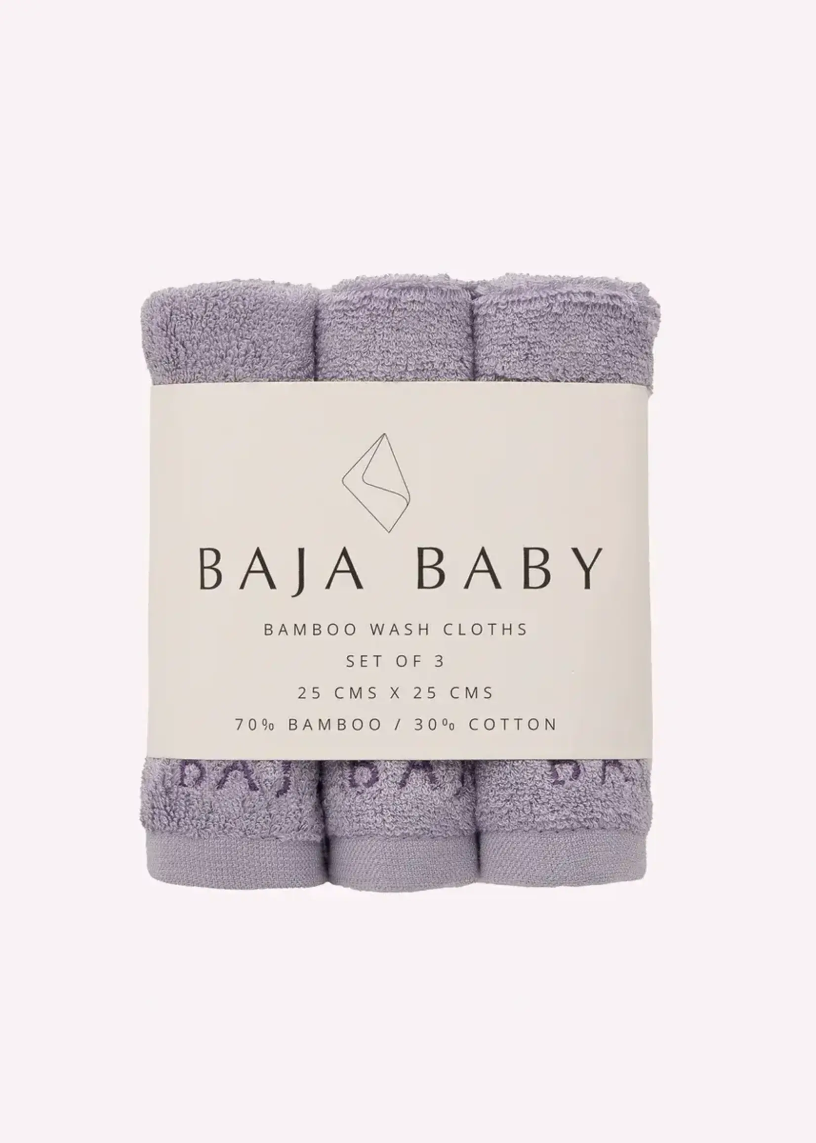 Baja Baby Bamboo Cotton Wash Clothes Pack 3