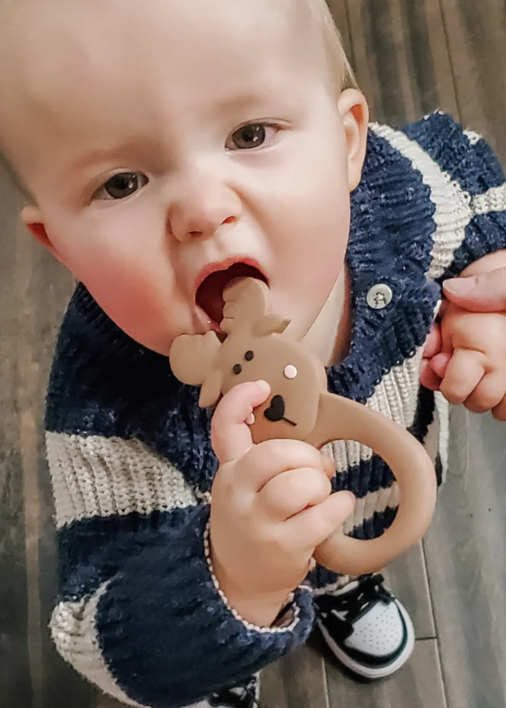 Little Cheeks MOOSE Teether & Clip