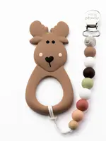 Little Cheeks MOOSE Teether & Clip