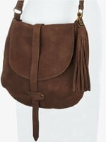 BRAVE Leather Darya Castoro Suede Hobo Bag