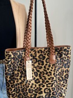 BRAVE Leather Ana Persian Leopard Hair-On Tote