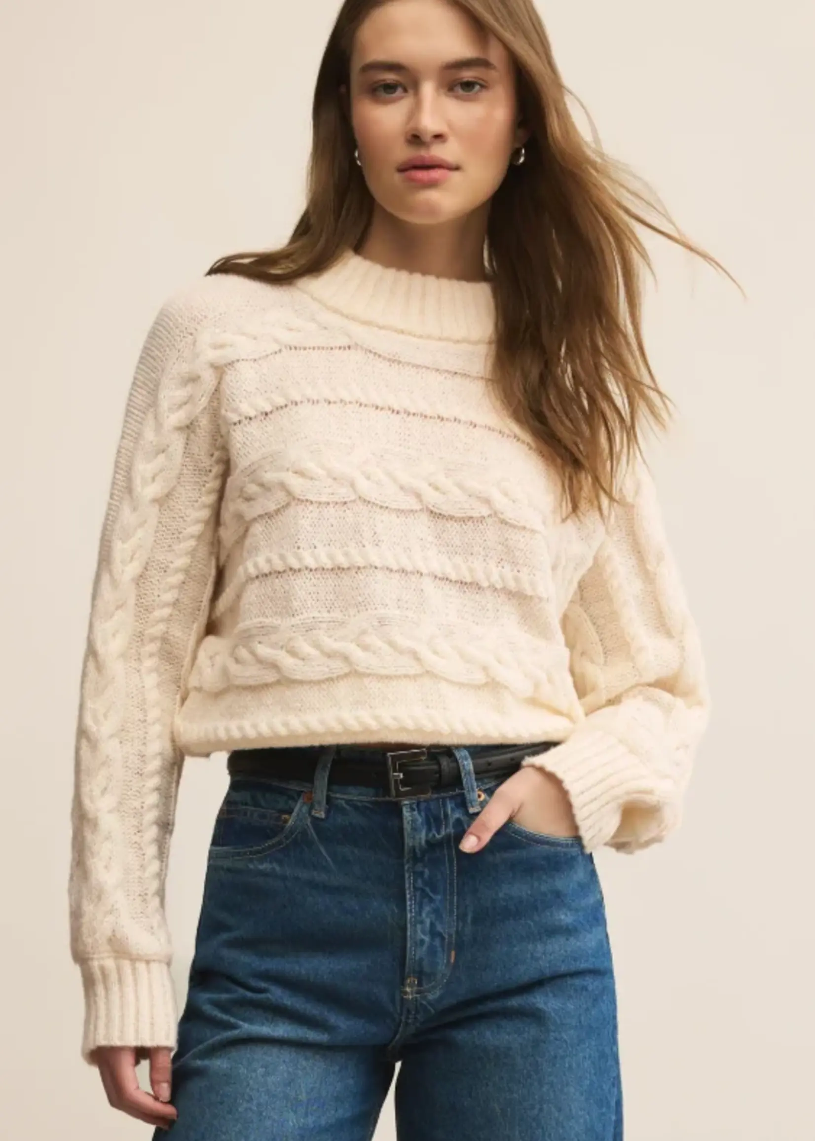 Z SUPPLY Artic Cable Sweater