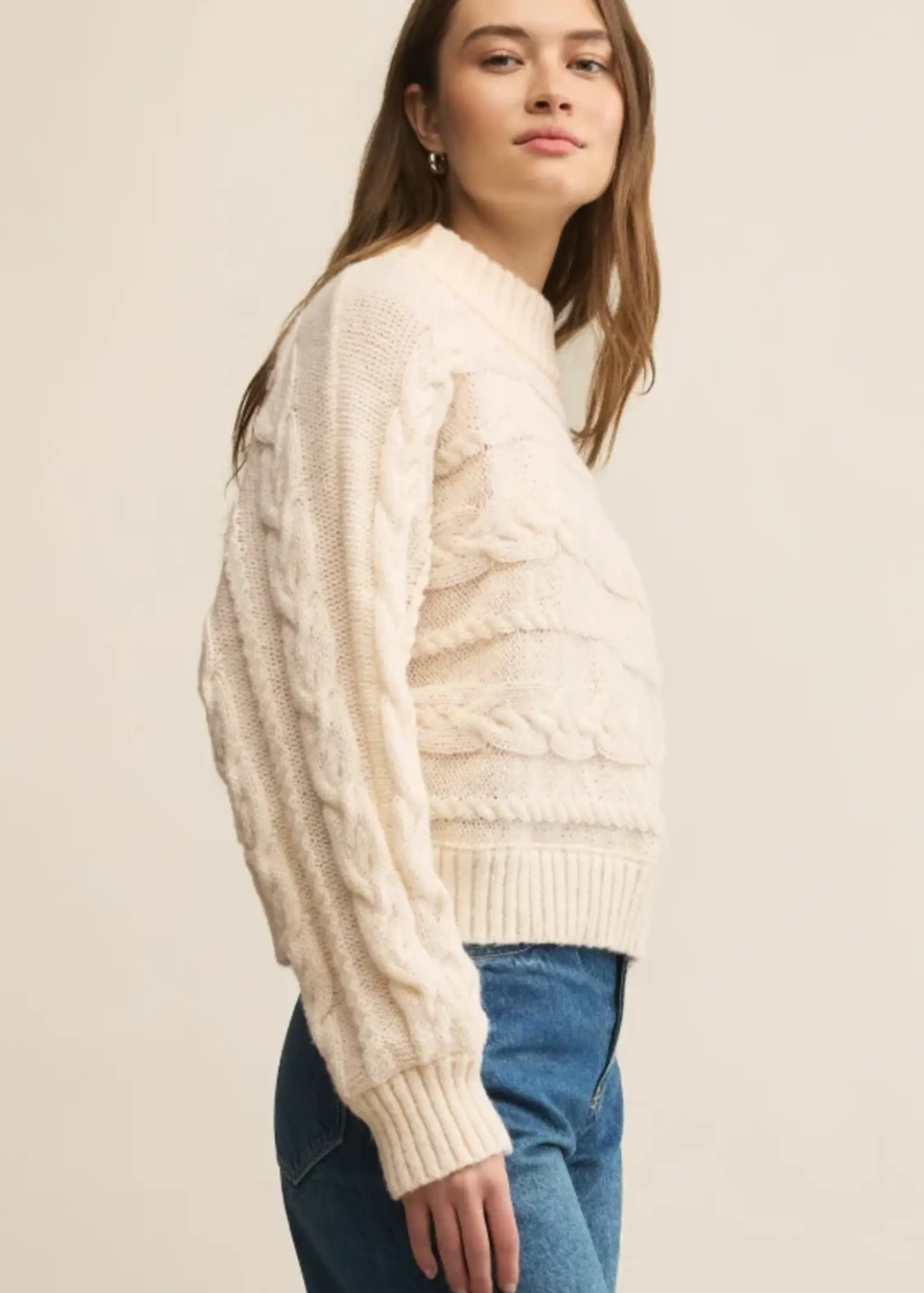 Z SUPPLY Artic Cable Sweater