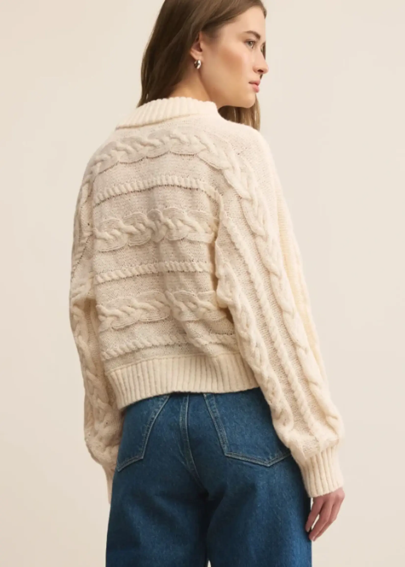 Z SUPPLY Artic Cable Sweater