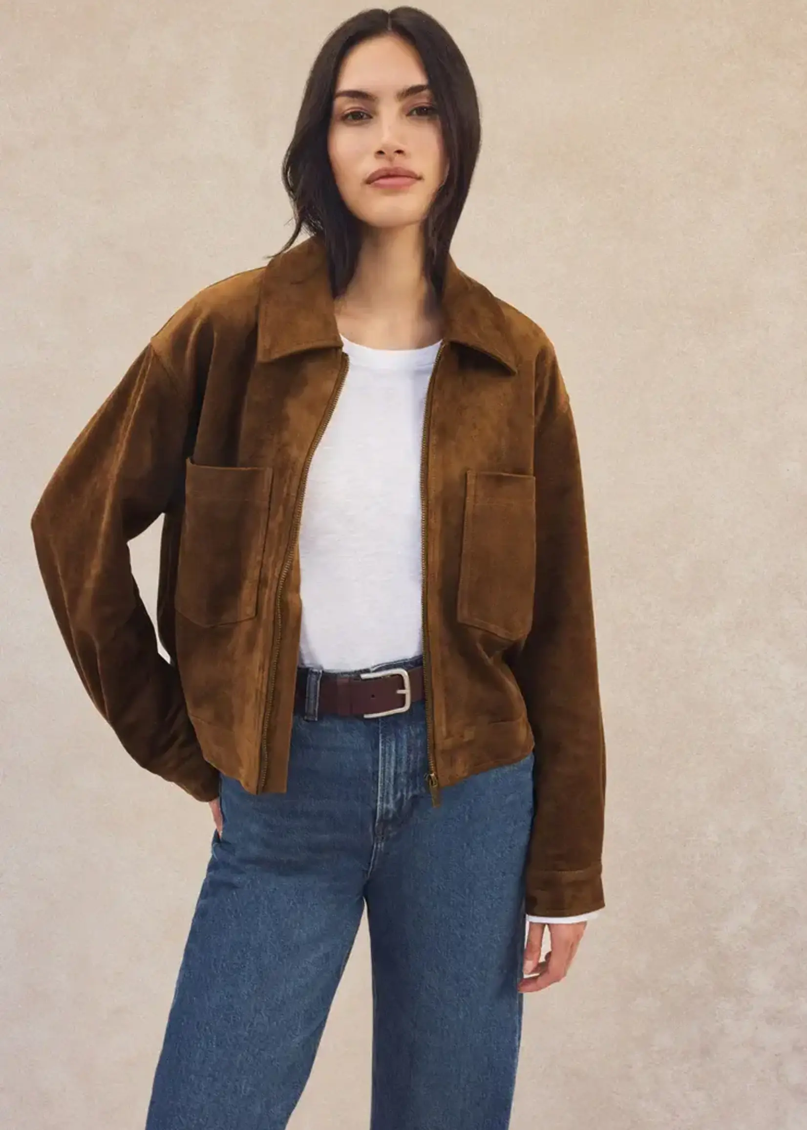 Z SUPPLY Heritage Faux Suede Jacket