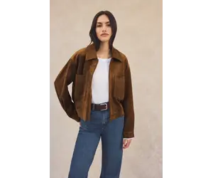 Heritage Faux Suede Jacket - Evelyn Lane Clothing Co.