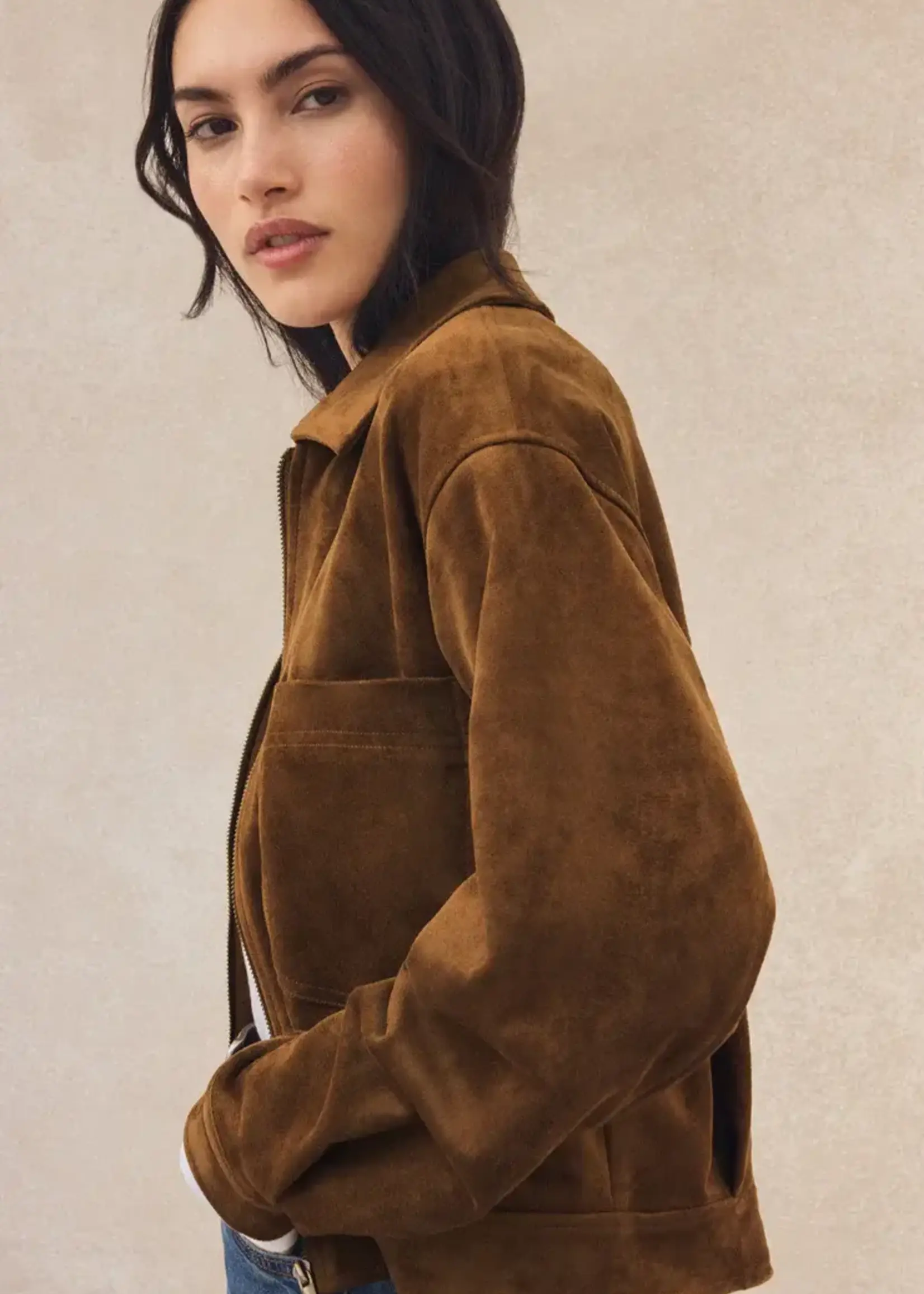 Z SUPPLY Heritage Faux Suede Jacket