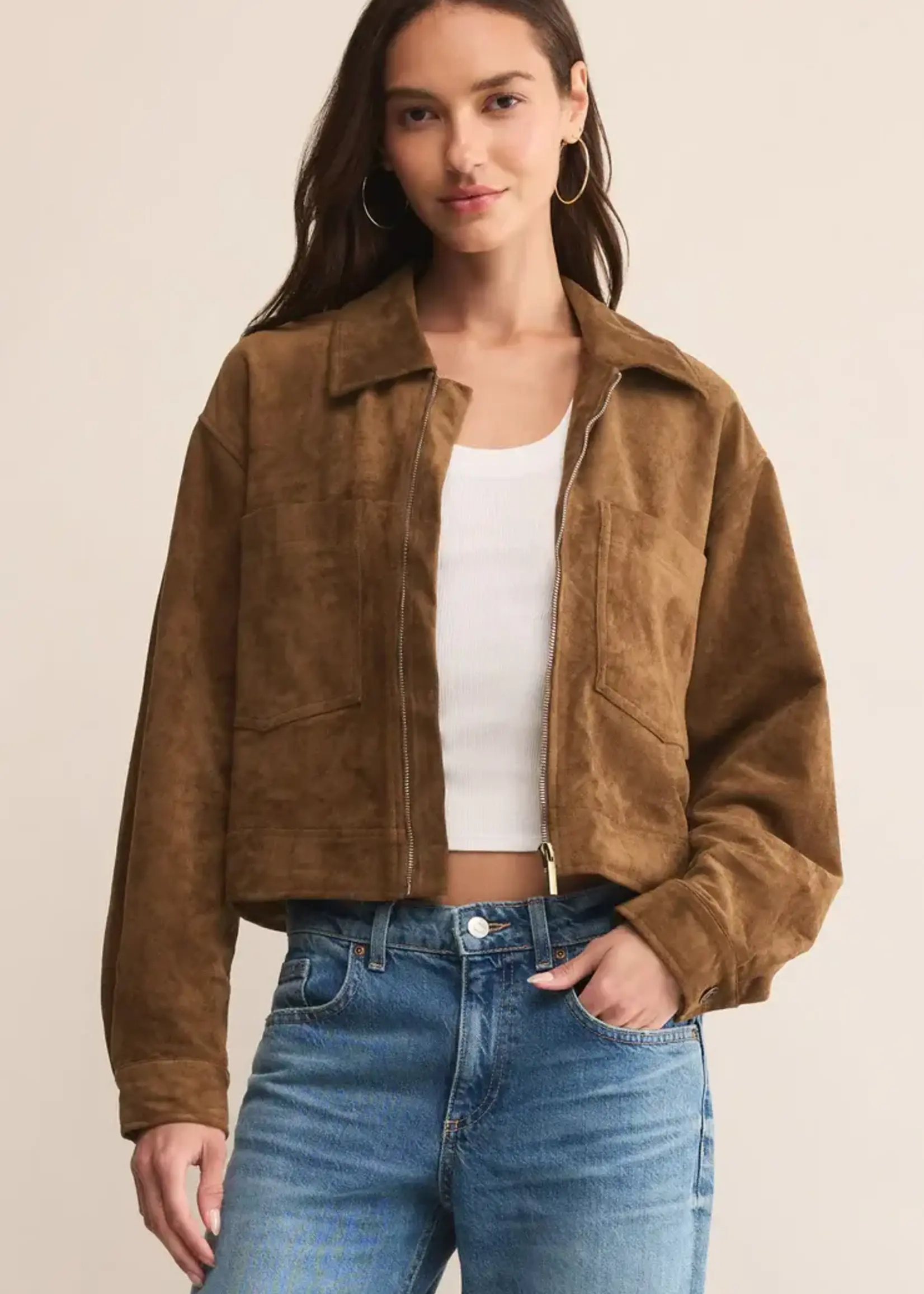 Z SUPPLY Heritage Faux Suede Jacket