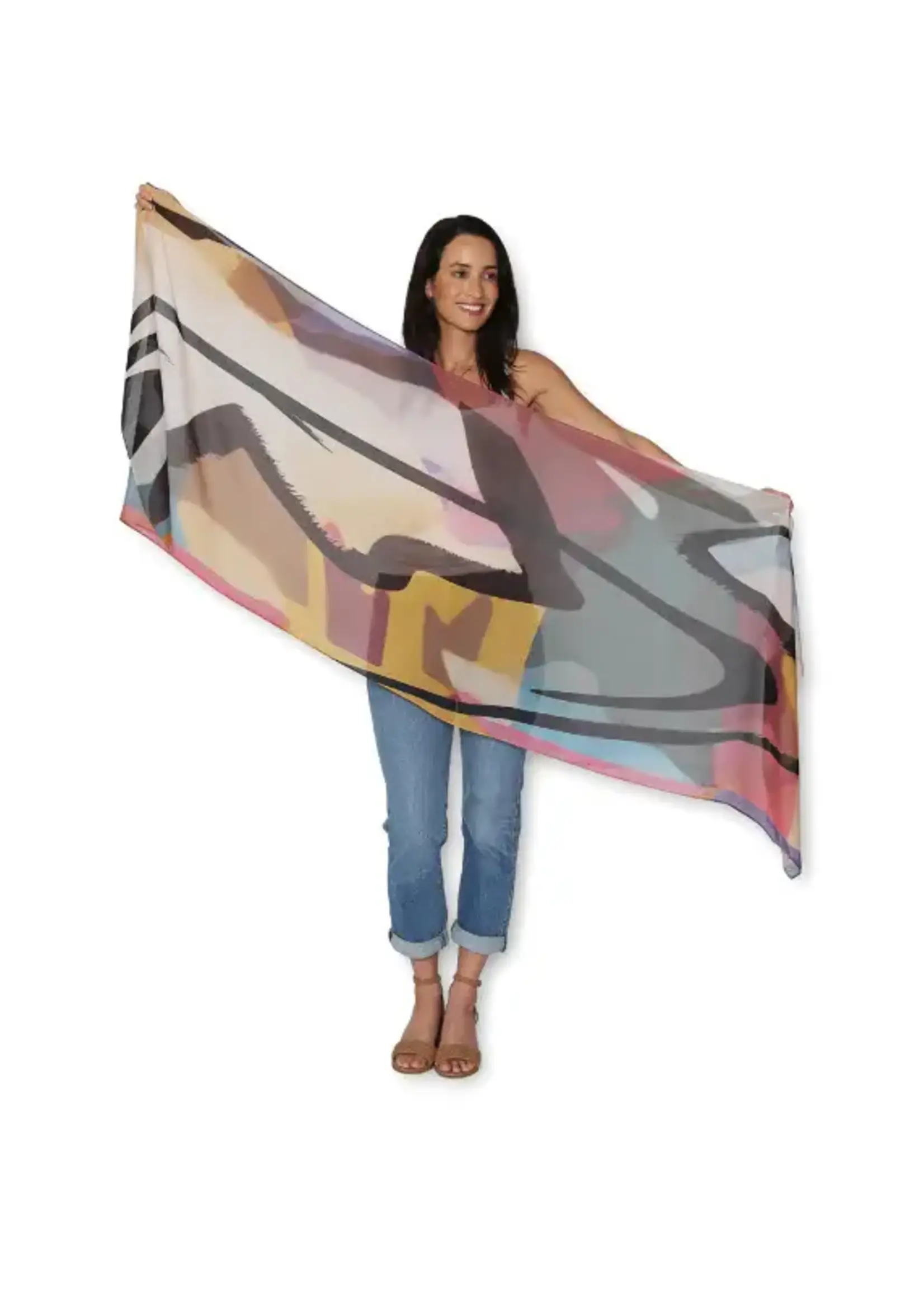 The Artist Label Chaos Rhythm Viscose-Modal Scarf