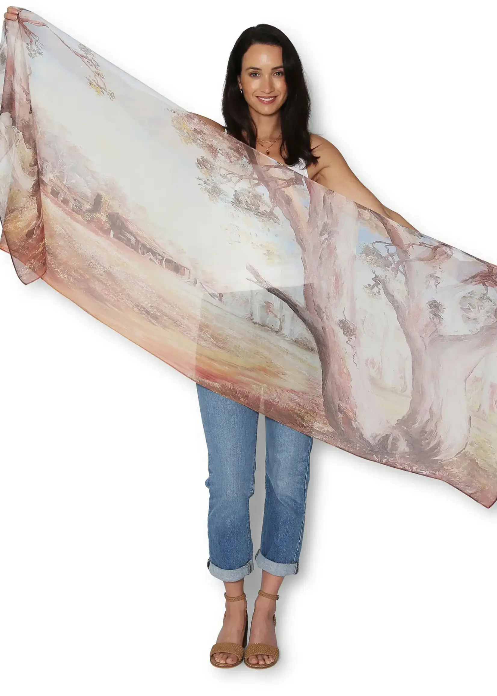 The Artist Label Among the Gum Trees Viscose-Modal Scarf