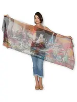 The Artist Label Panorama Dancing Lights of Melbourne Viscose-Modal Scarf
