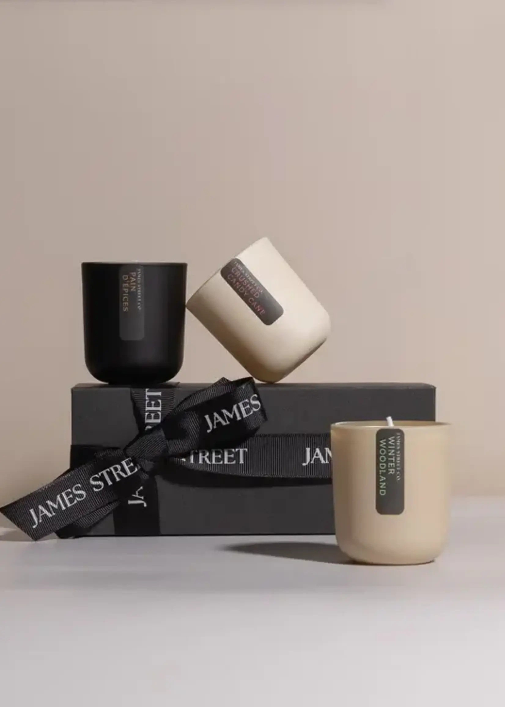 James Street Co. Holiday Trio Gift Set 2.5oz (3) Pain d’Epices+Winter Woodland+Crushed Candy Cane