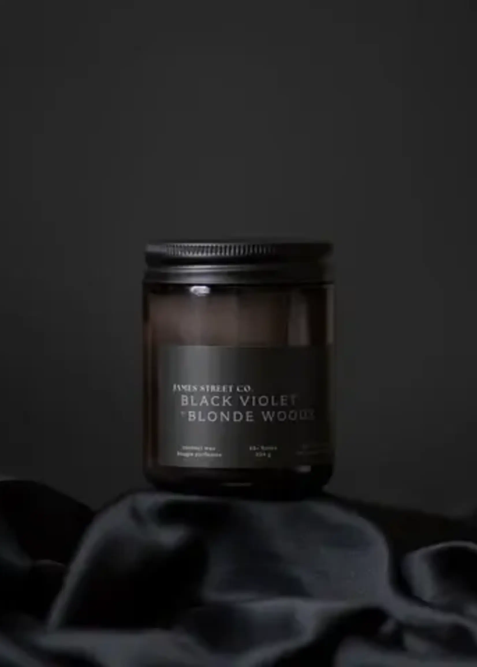 James Street Co. BLACK VIOLET + BLONDE WOODS Candle