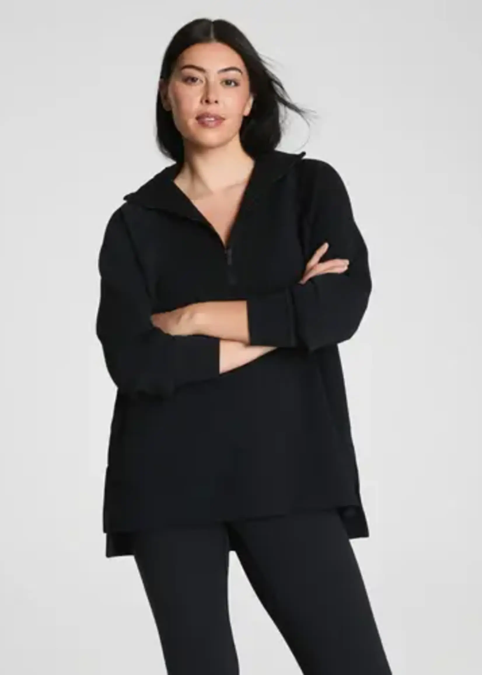 Very Black AirEssentials Brushed Half Zip Tunic