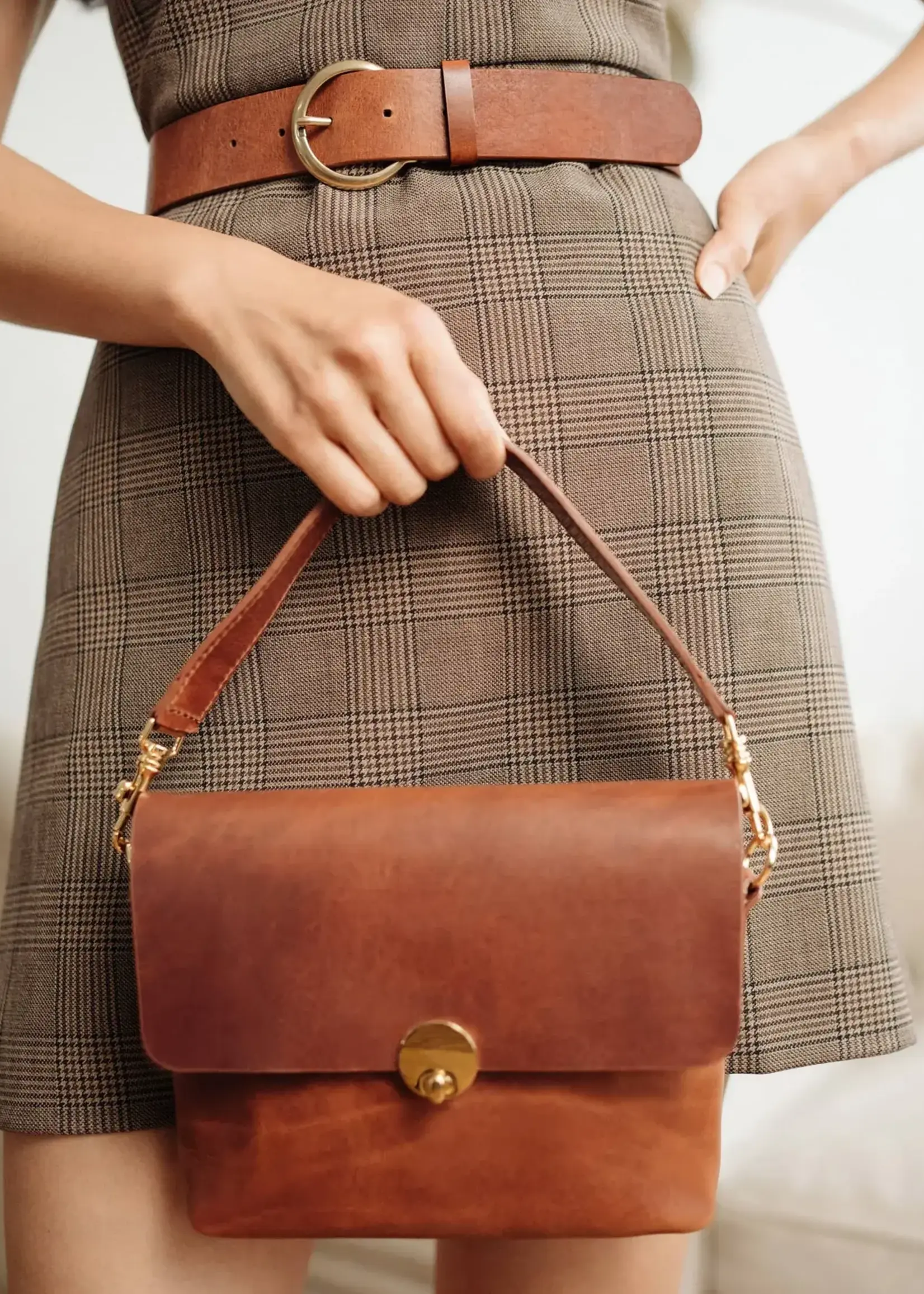 BRAVE Leather Kamiko Brandy Bridle Crossbody