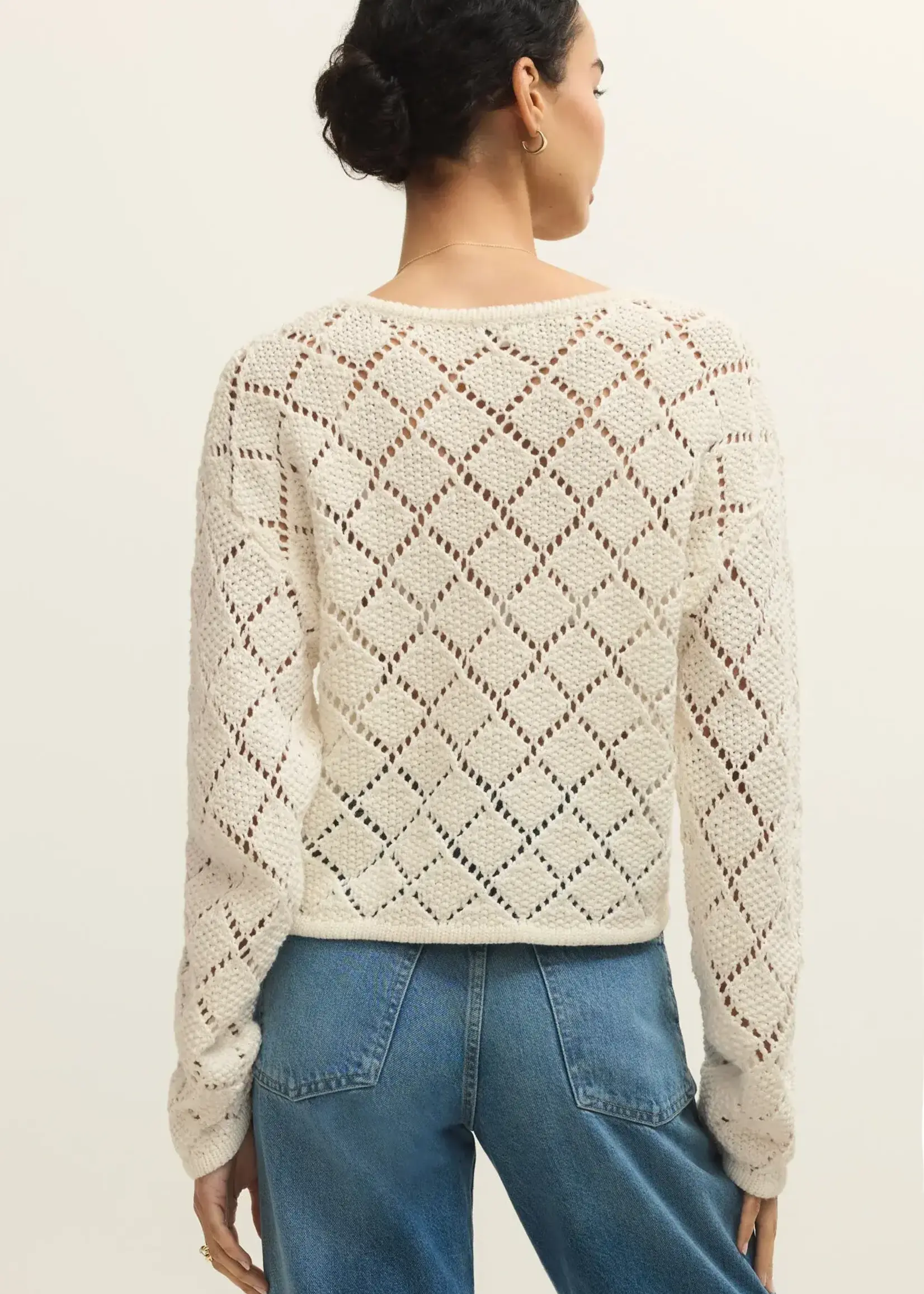 Z SUPPLY Hullen Crochet Sweater