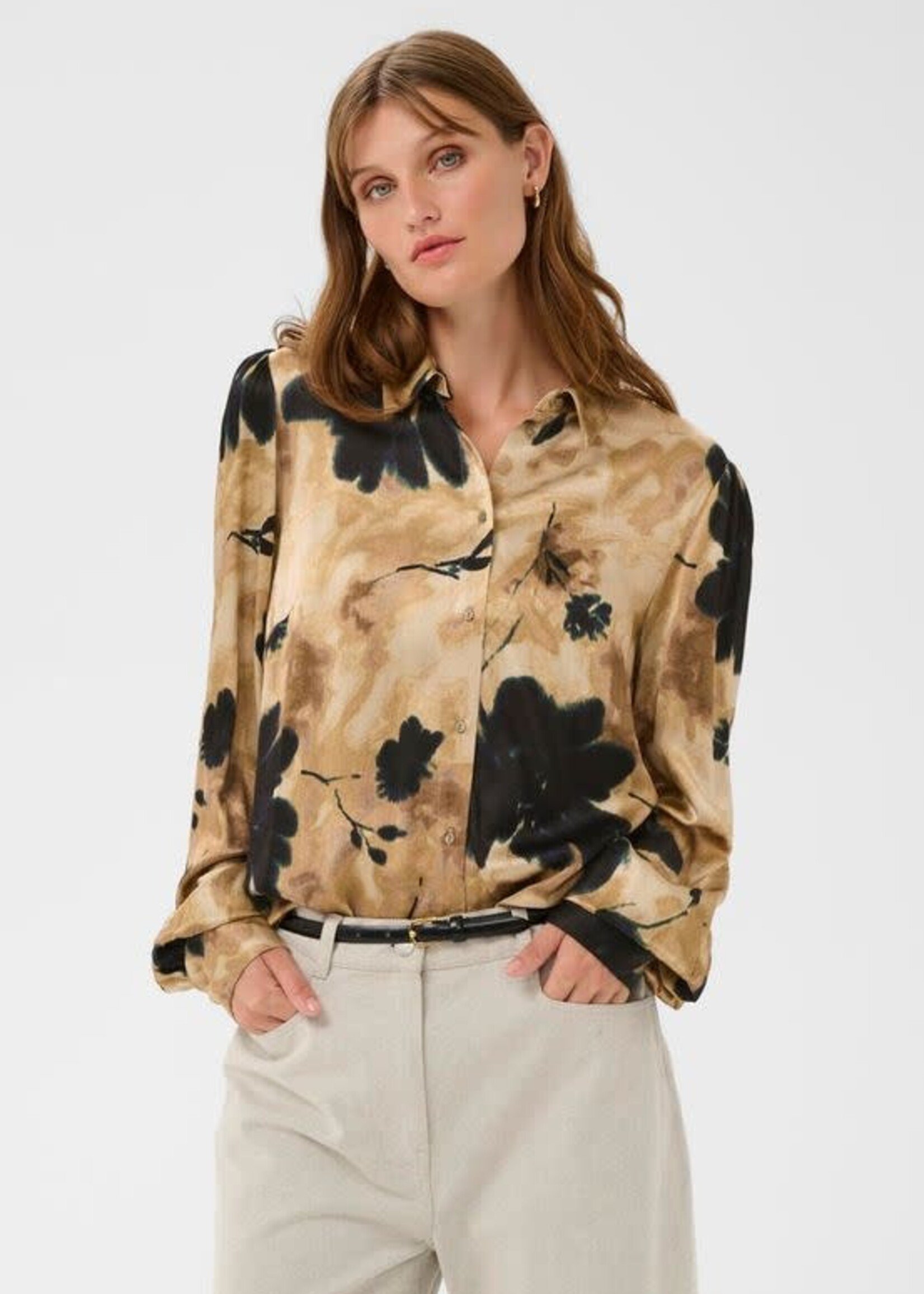 Soaked in Luxury Riyan Paris Print Shirt