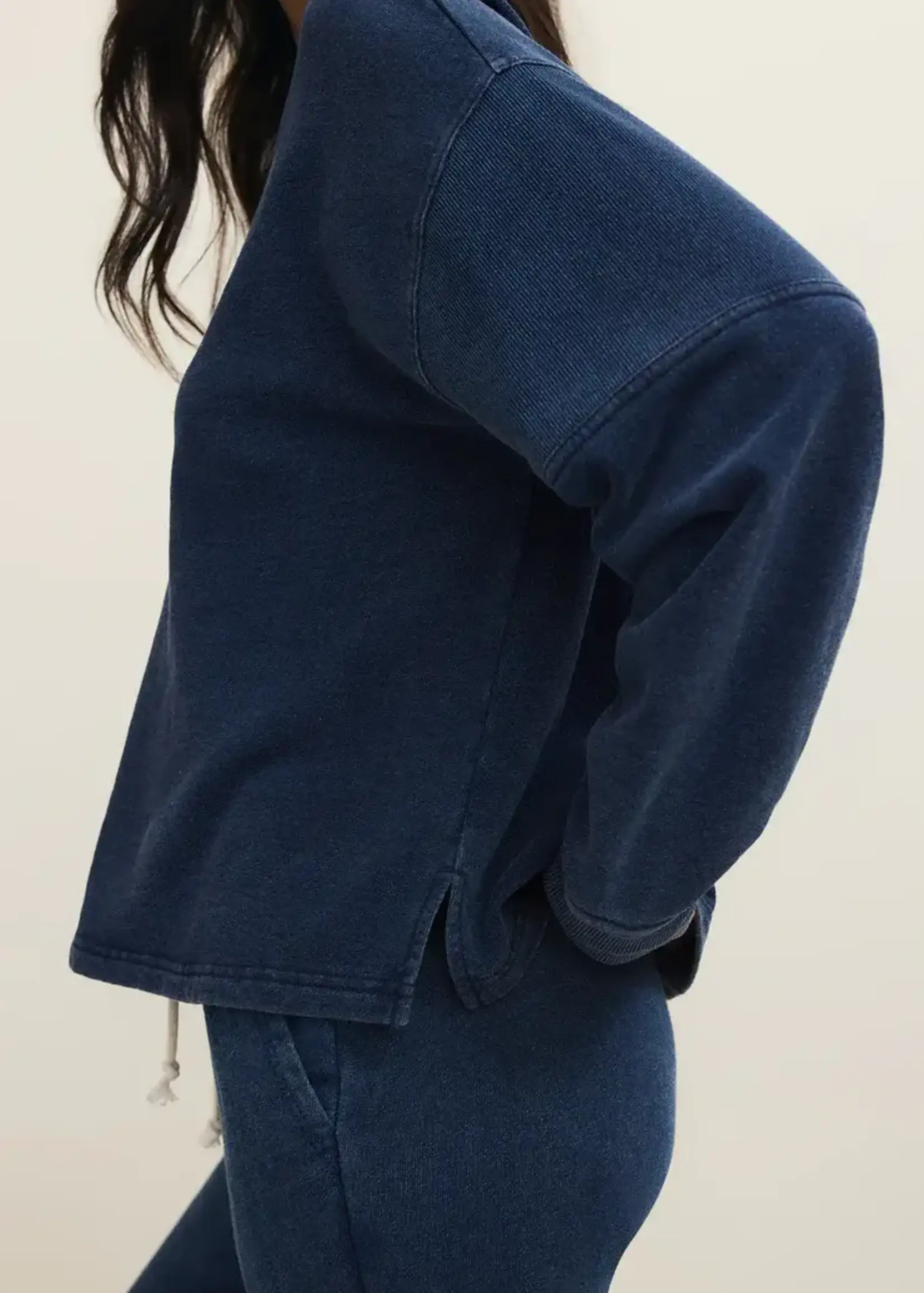 Z SUPPLY Delphine Knit Denim Sweatshirt