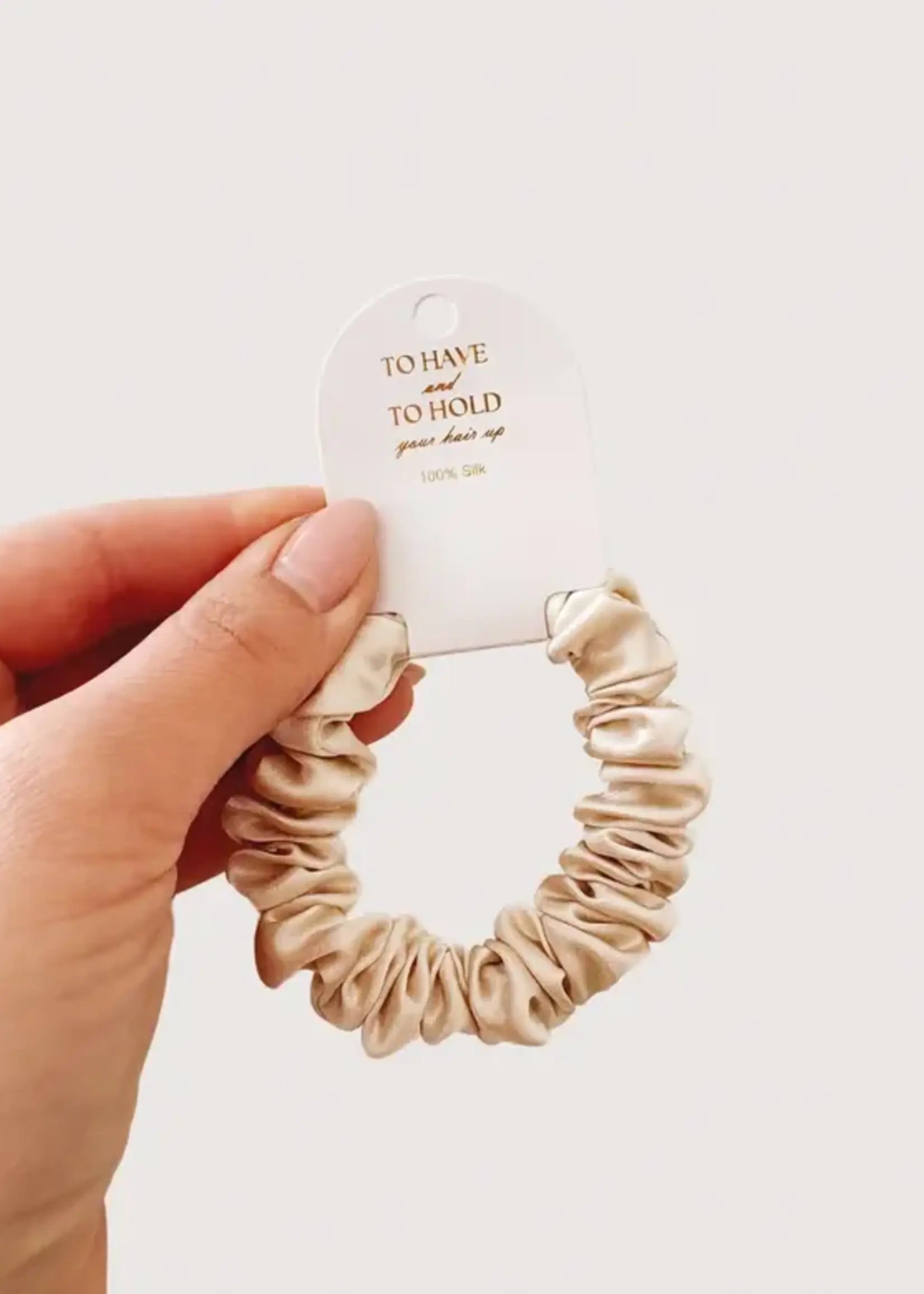 Kitten Claws Clips 100% Silk Skinny Scrunchie