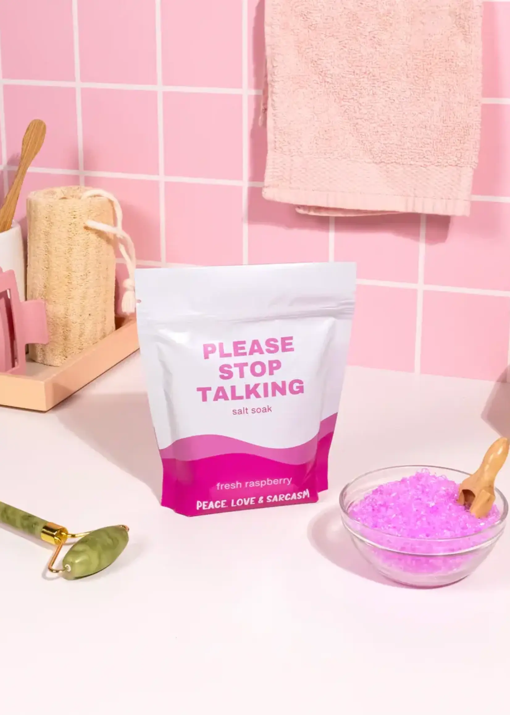 Peace, Love and Sarcasm PLEASE STOP TALKING Epson Salt Bath Soak