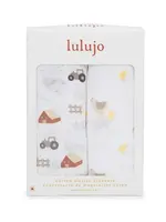 Lulujo Baby Cotton Swaddle Blankets 2 Pack