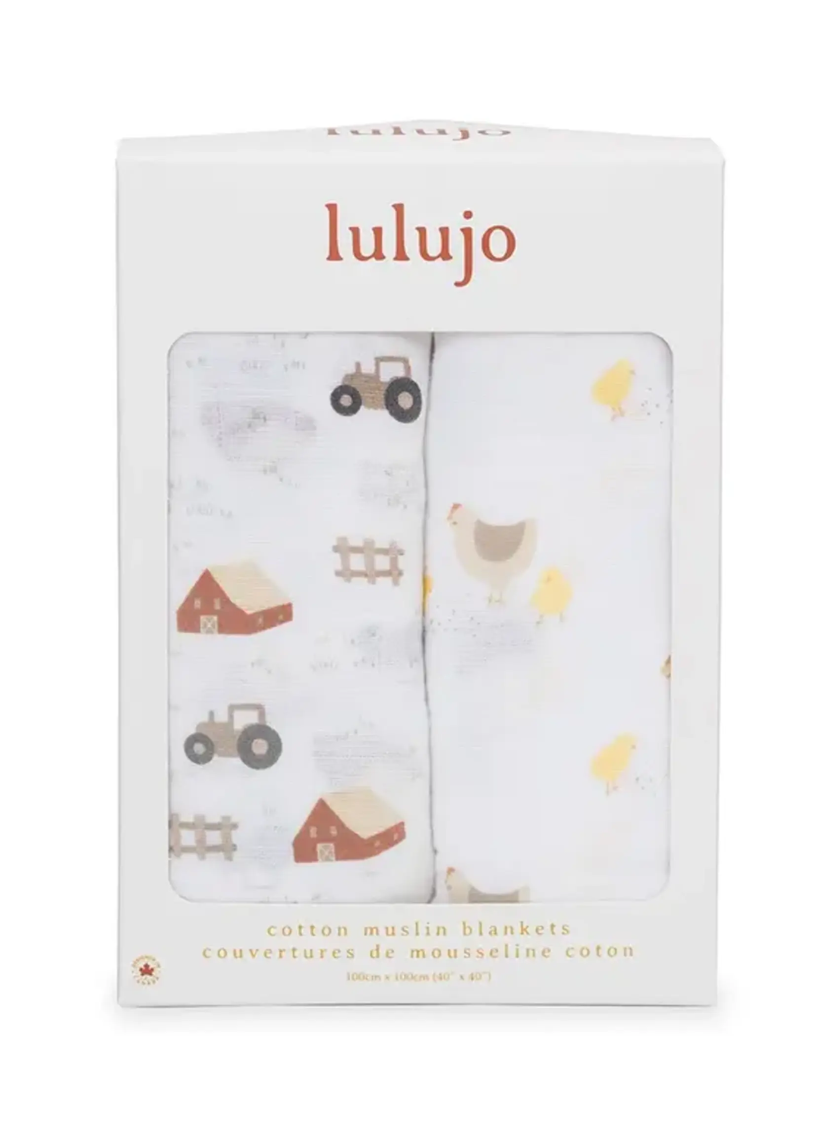 Lulujo Baby Cotton Swaddle Blankets 2 Pack