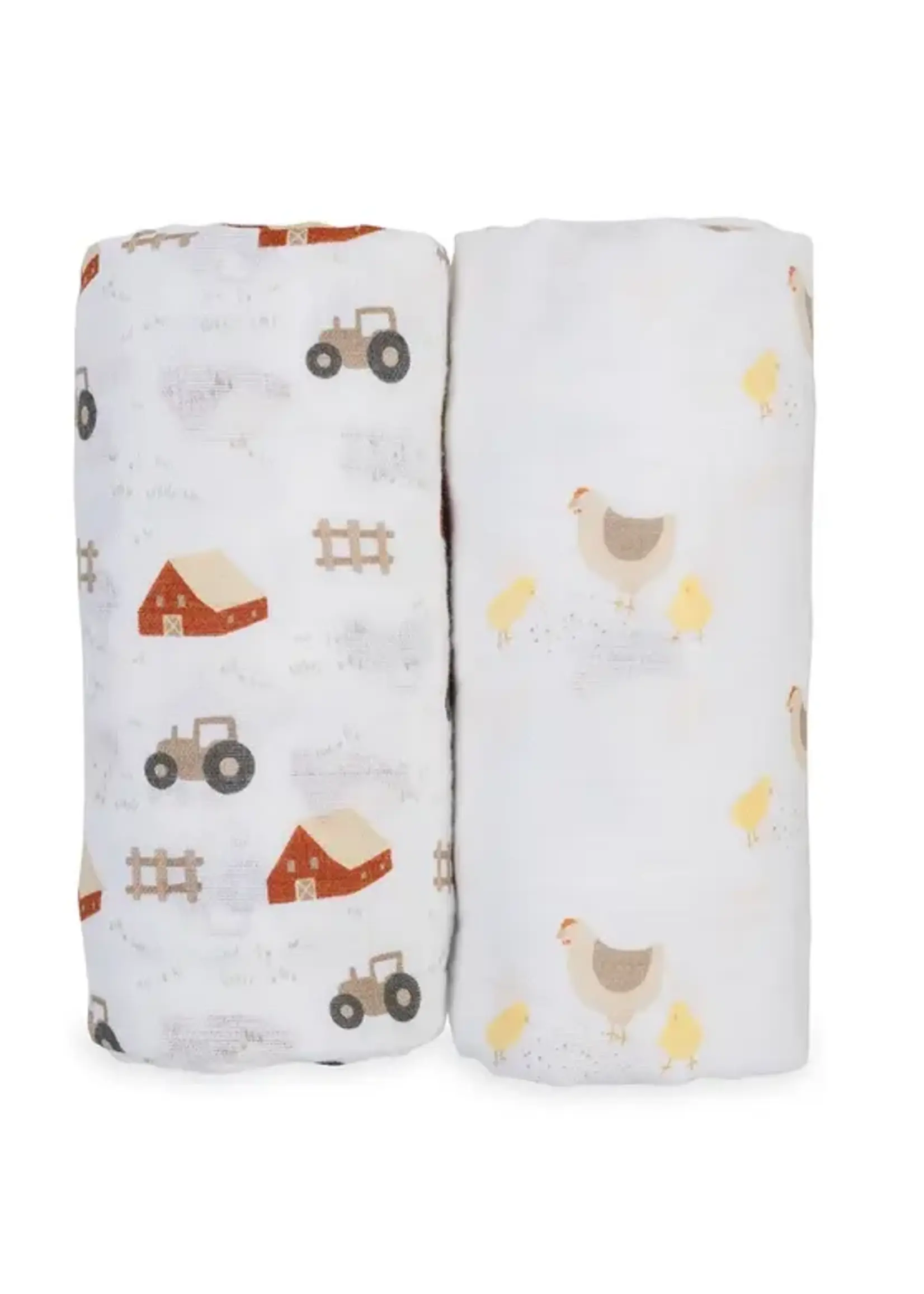 Lulujo Baby Cotton Swaddle Blankets 2 Pack