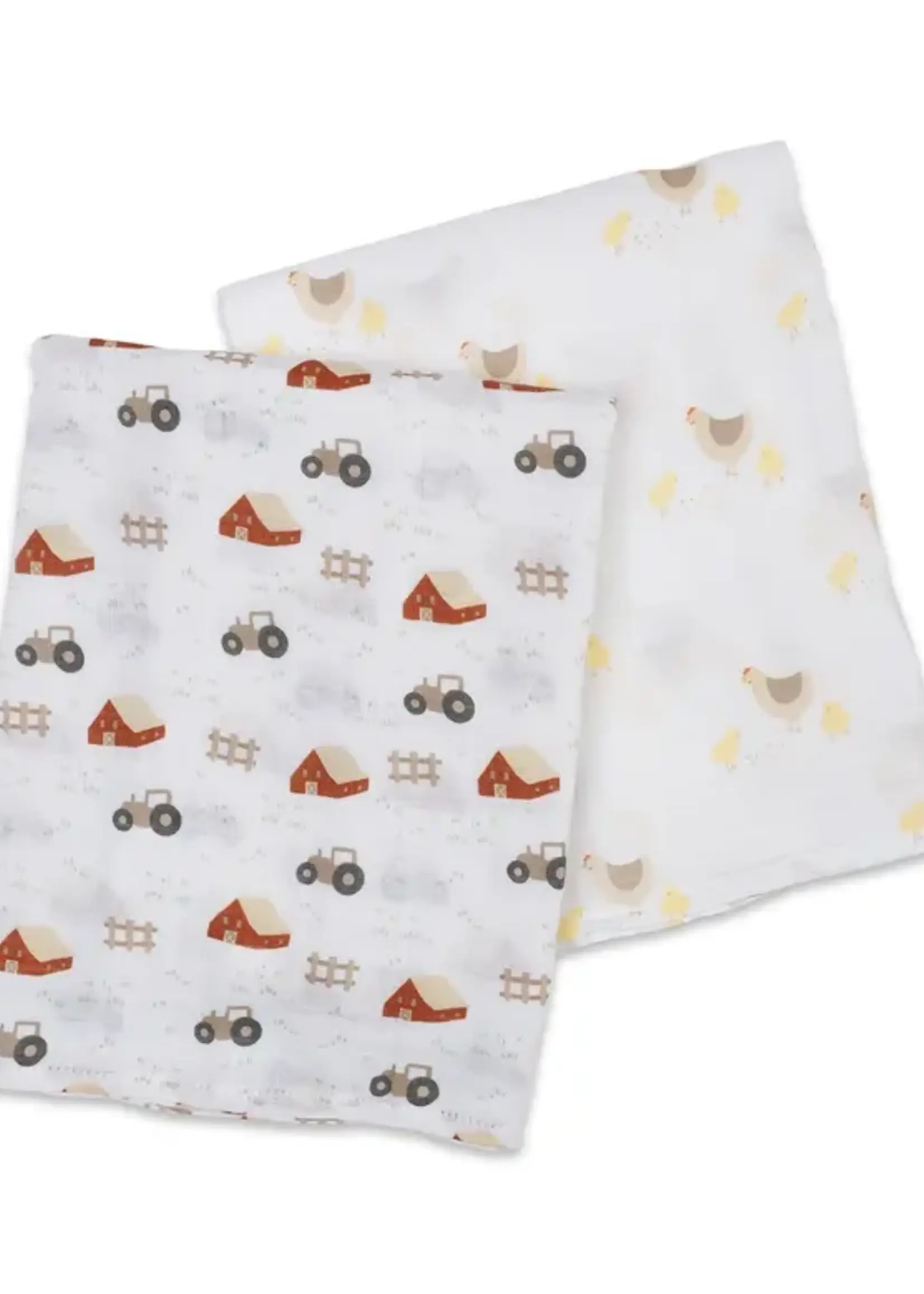 Lulujo Baby Cotton Swaddle Blankets 2 Pack