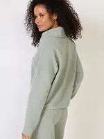 SPANX Sage Brush AirEssentials French Rib Half Zip