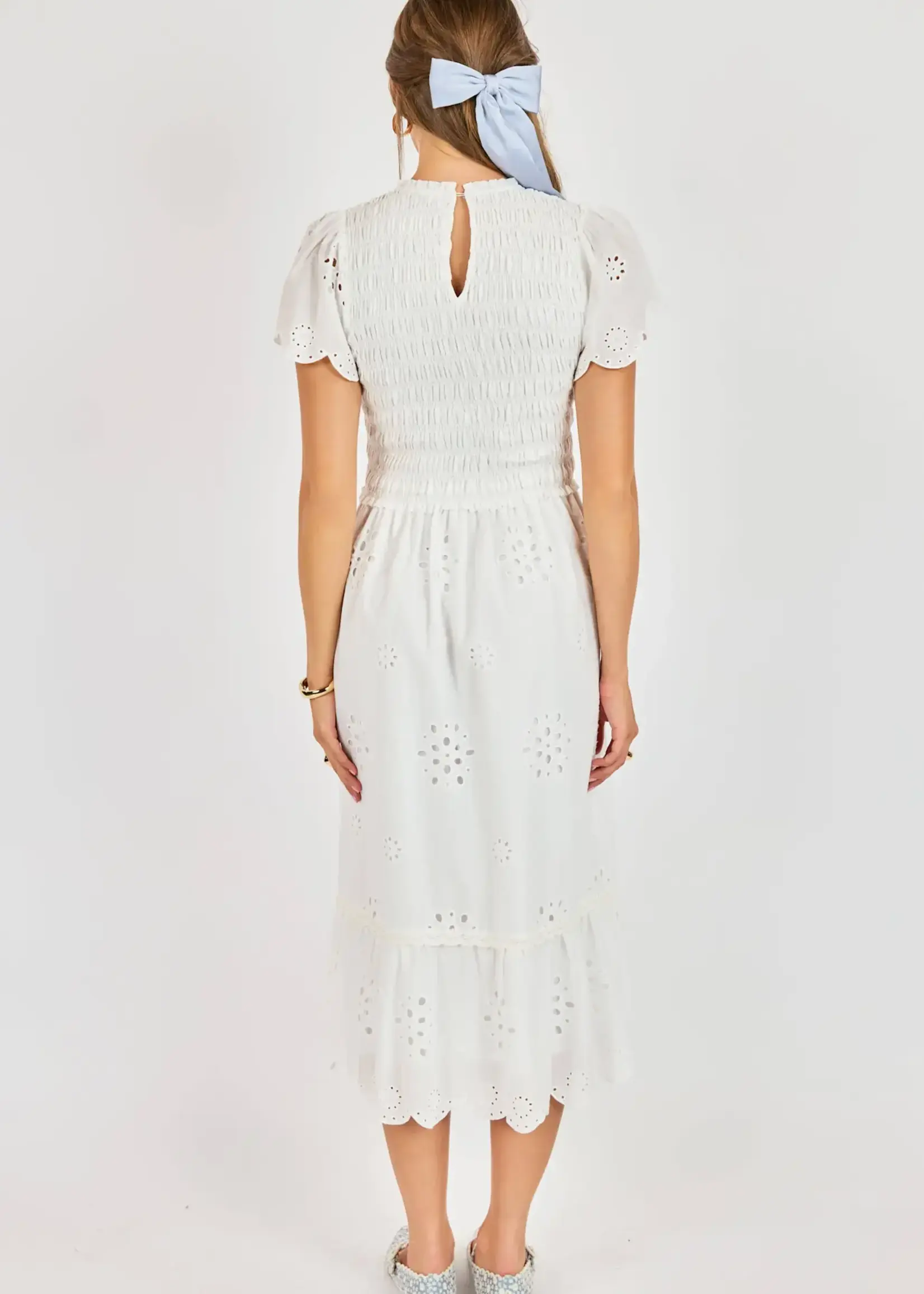 Sadie & Sage Bloomfield Smocked Midi Dress