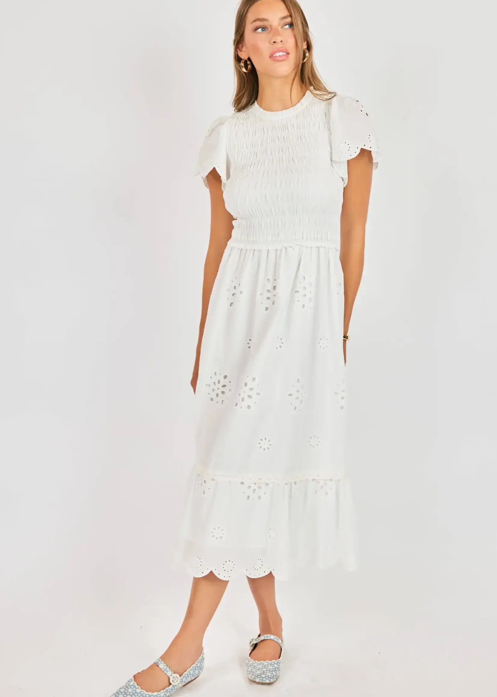 Sadie & Sage Bloomfield Smocked Midi Dress