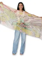 The Artist Label Wattle Bloosom Viscose-Modal Scarf